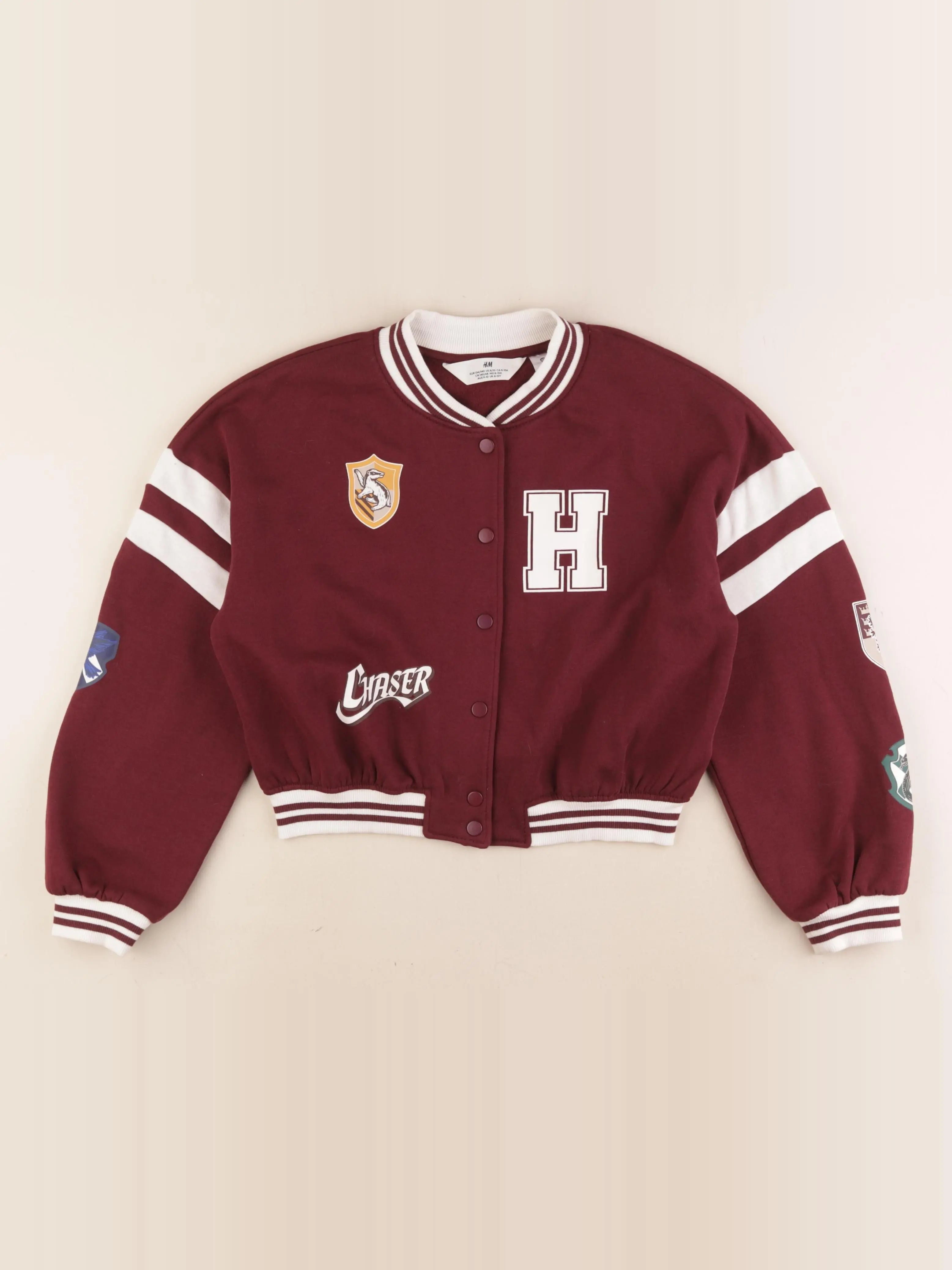 H&M - sweat imprimé au dos rouge - 8/10 ans