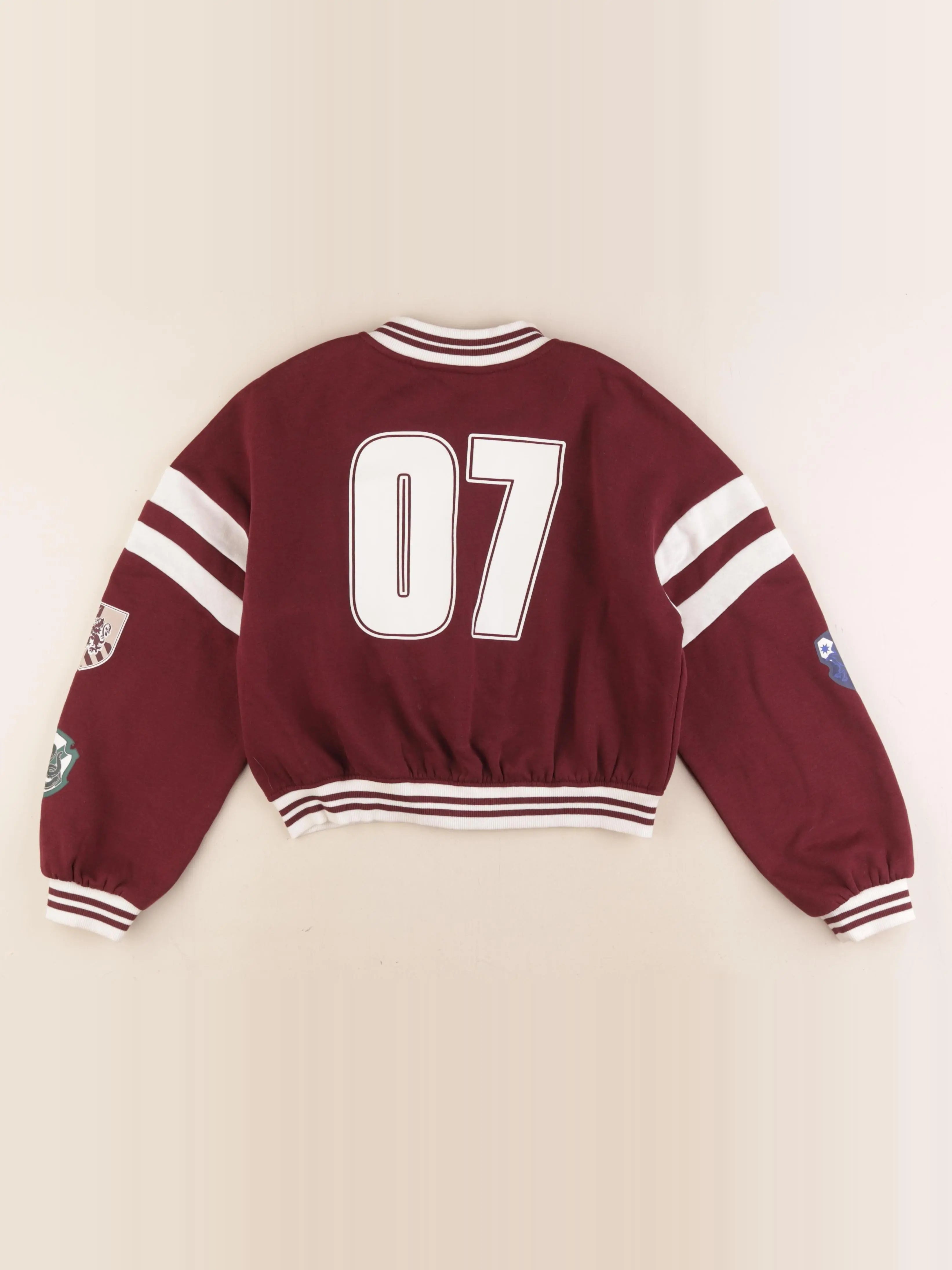 H&M - sweat imprimé au dos rouge - 8/10 ans