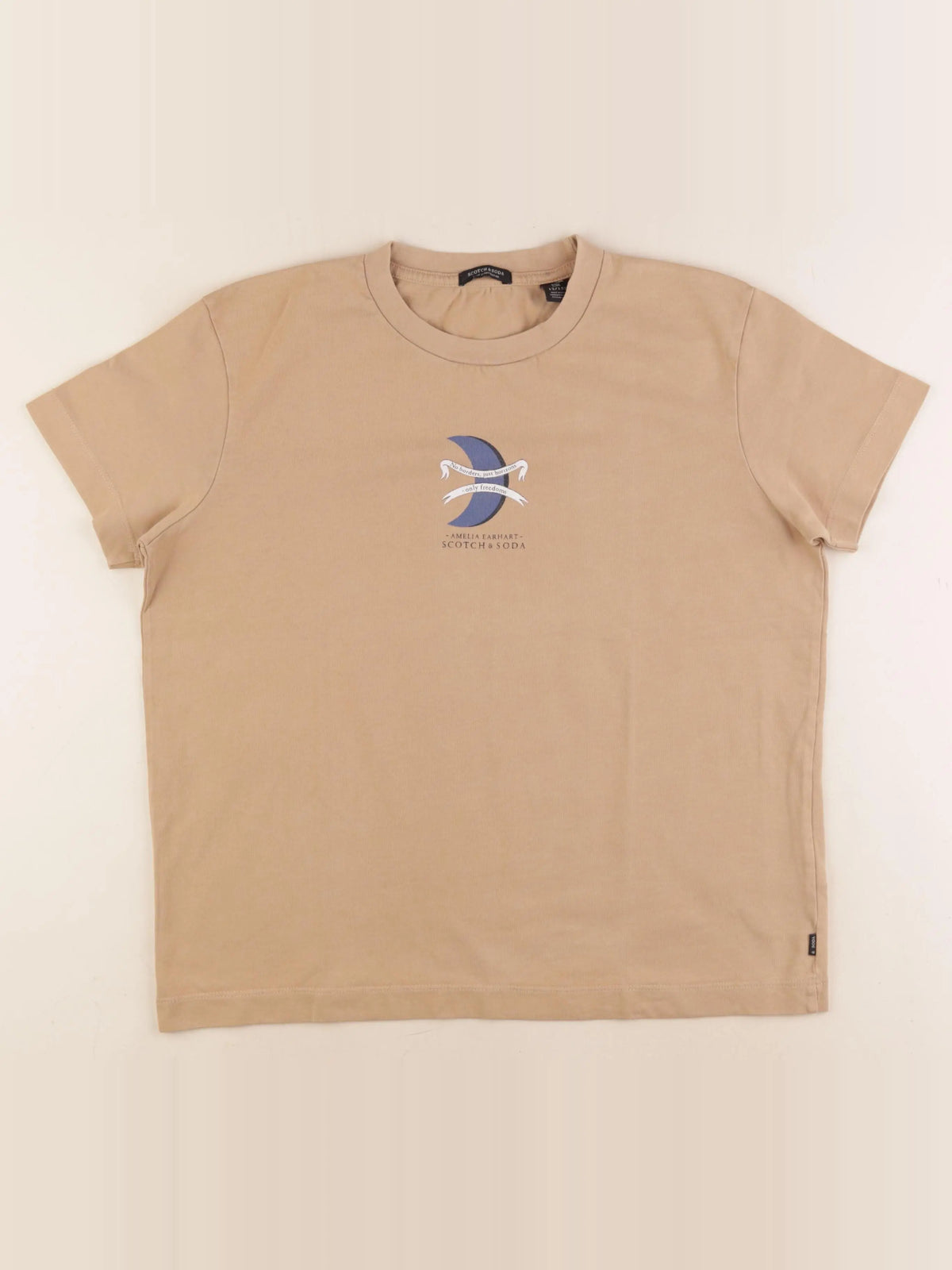 Scotch & Soda - tee-shirt imprimé au dos marron - 12 ans