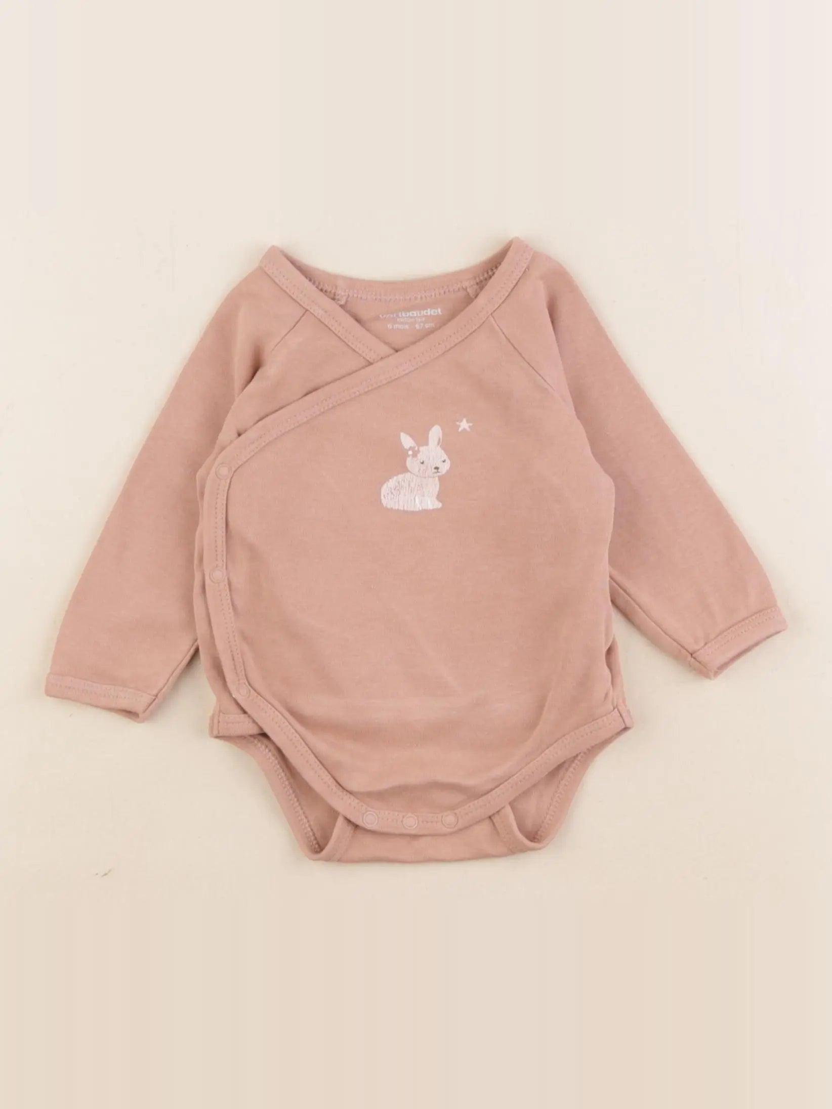 Vertbaudet - body marron - 6 mois