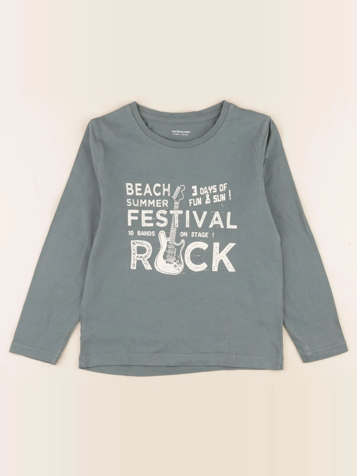 Vertbaudet - tee-shirt vert - 6 ans
