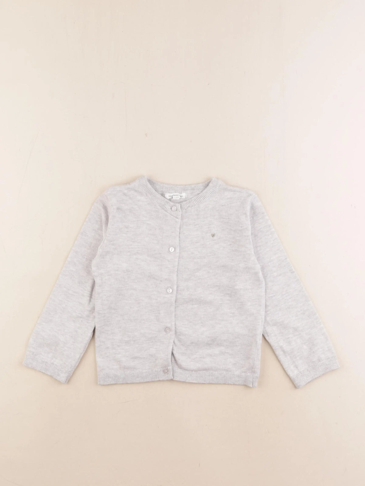 Vertbaudet - gilet gris - 3 ans