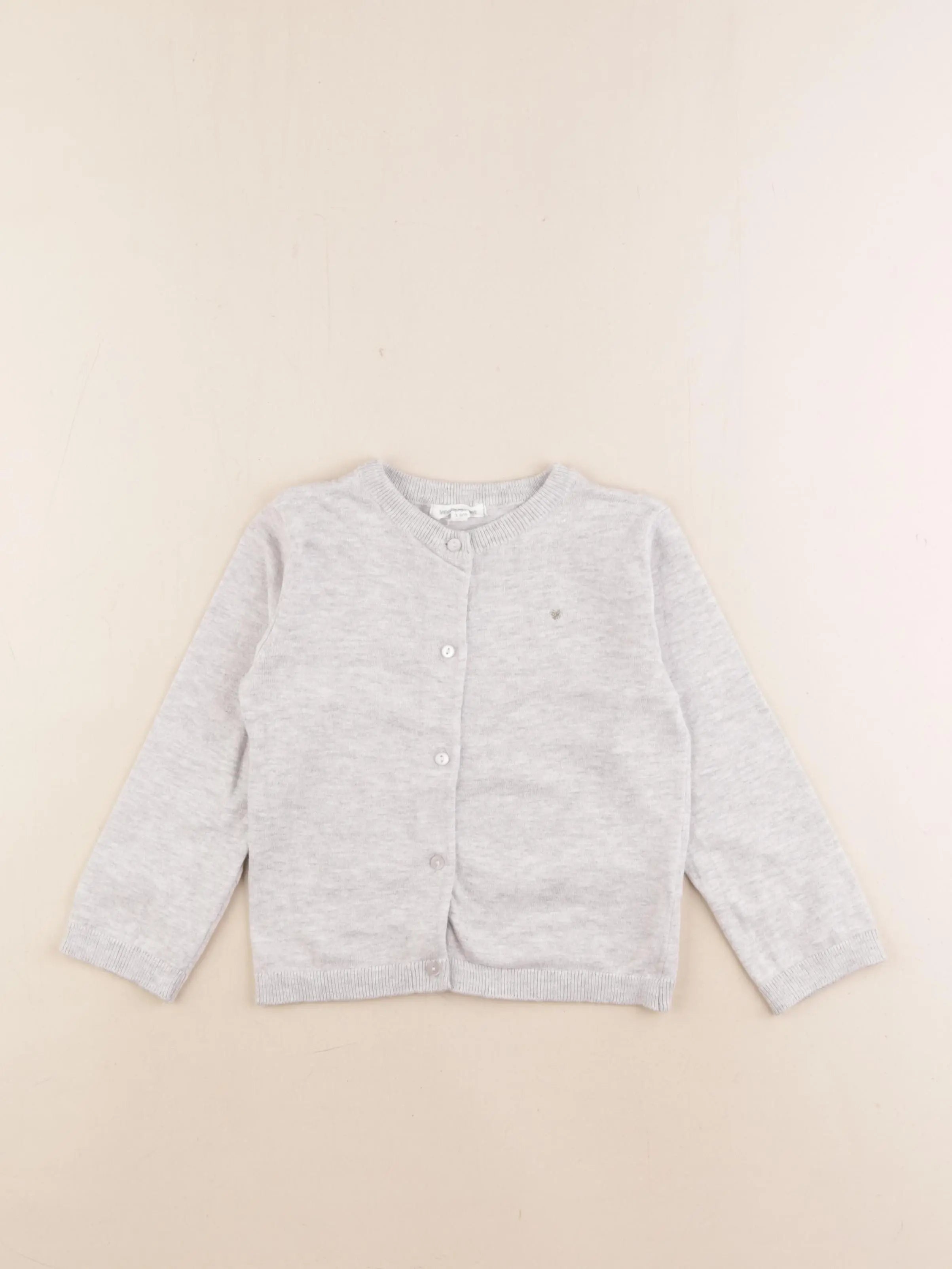 Vertbaudet - gilet gris - 3 ans