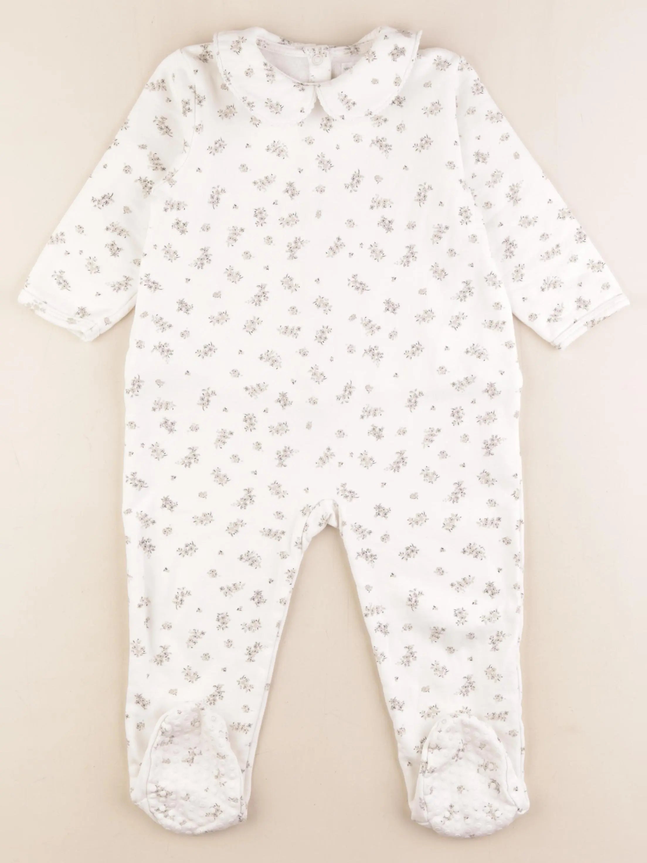 Vertbaudet - pyjama coton blanc - 24 mois
