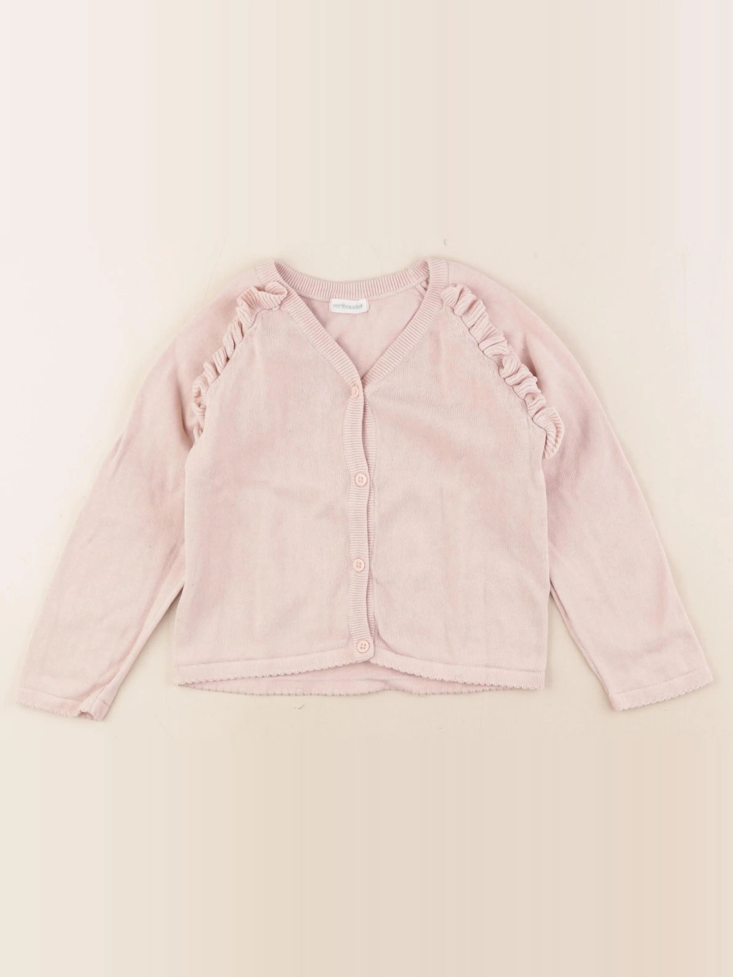 Vertbaudet - gilet rose - 6 ans