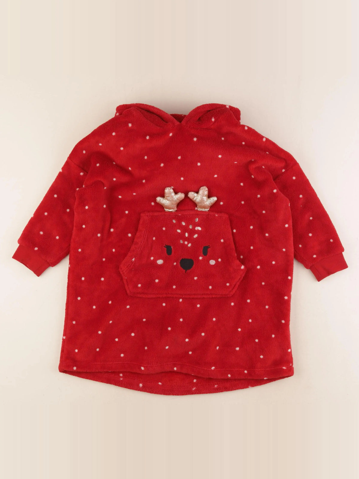 Vertbaudet - robe de chambre rouge, or - 5 ans