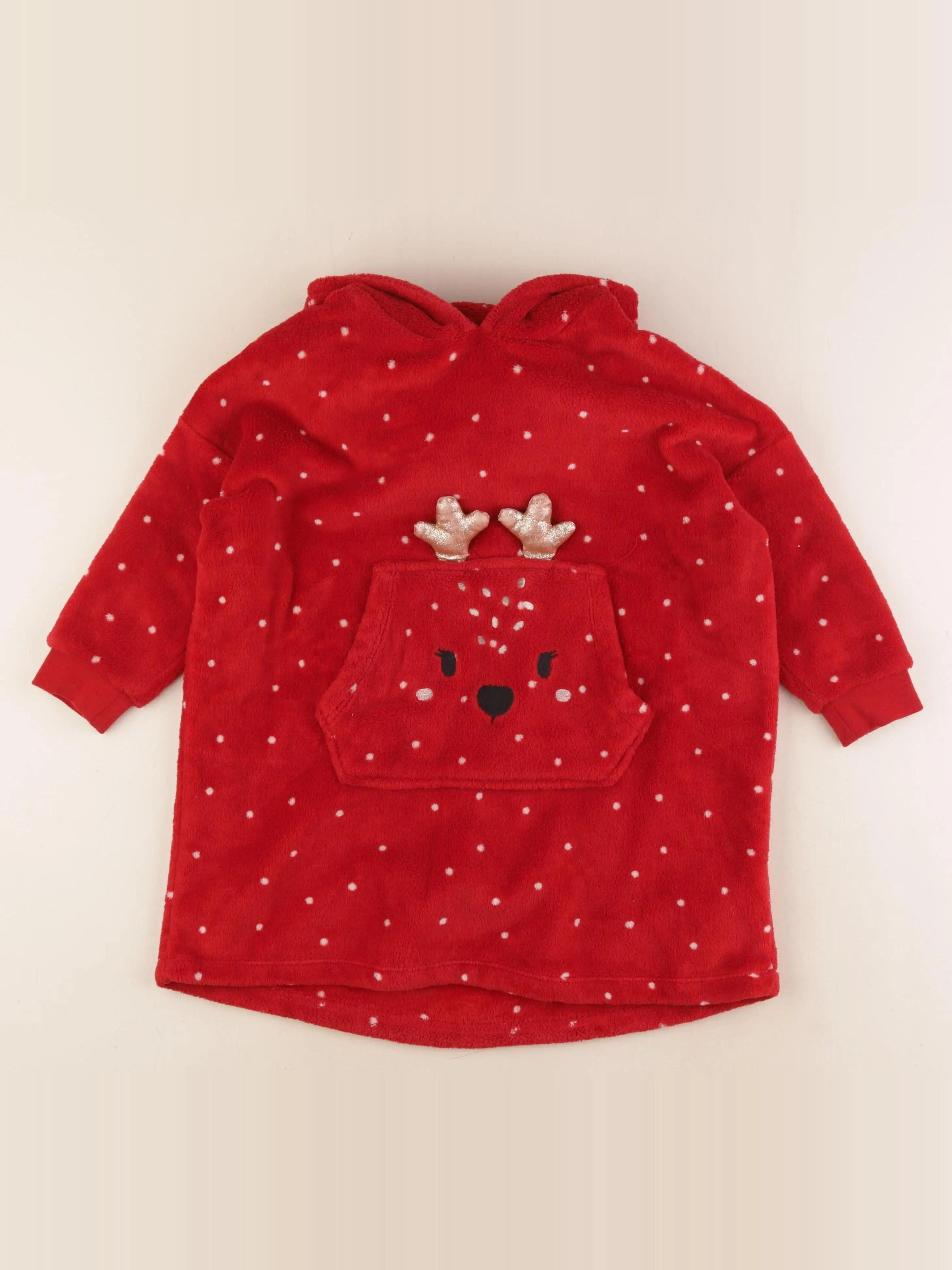 Vertbaudet - robe de chambre rouge, or - 5 ans
