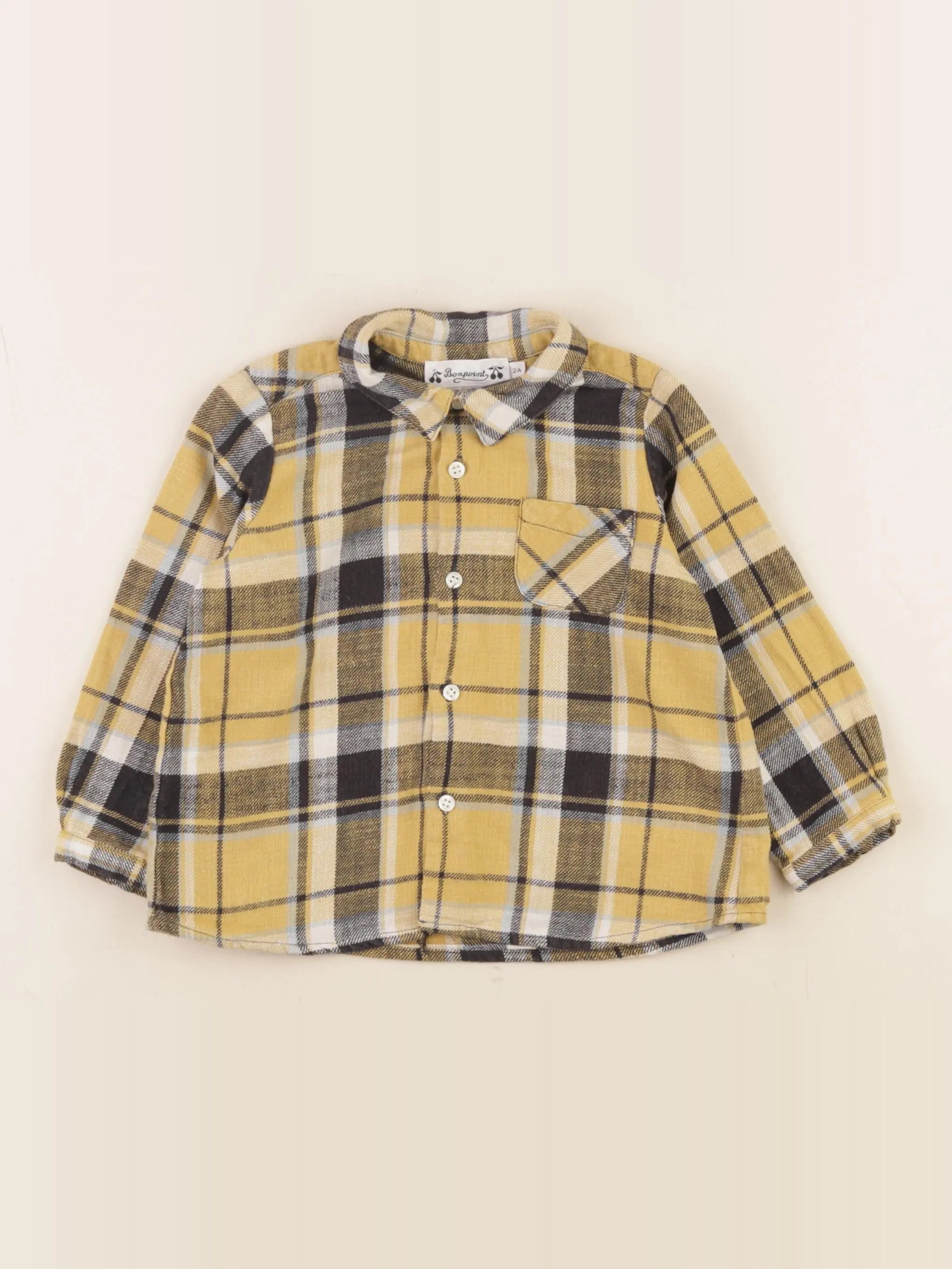 Bonpoint - chemise jaune - 2 ans