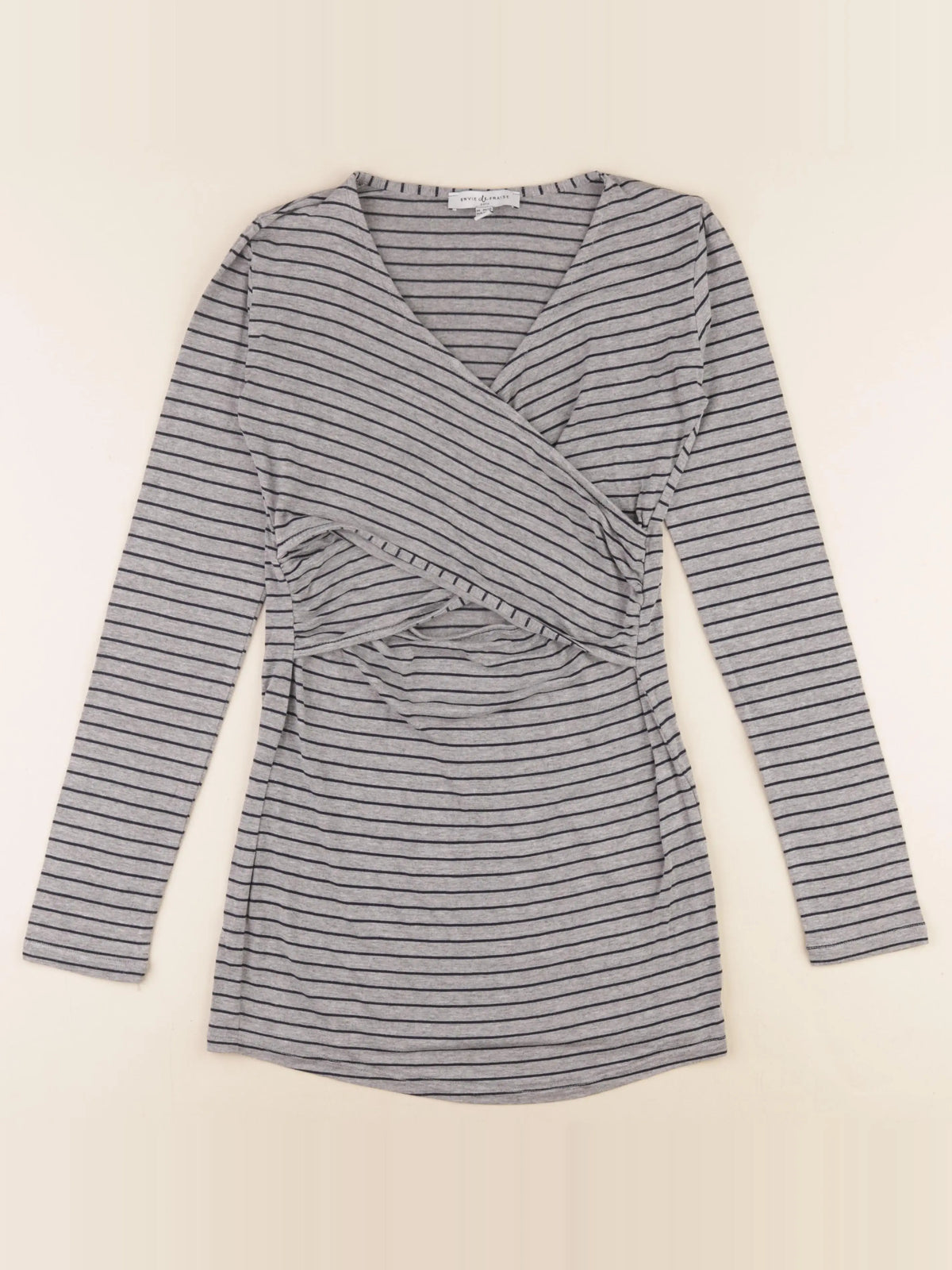 Envie de fraise - tee-shirt grossesse, allaitement gris, noir - 36 à 38