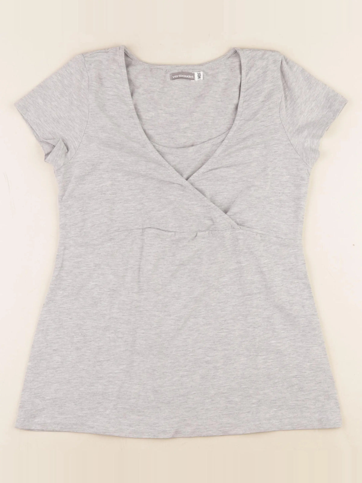 Vertbaudet - tee-shirt grossesse, allaitement gris - 34 à 36