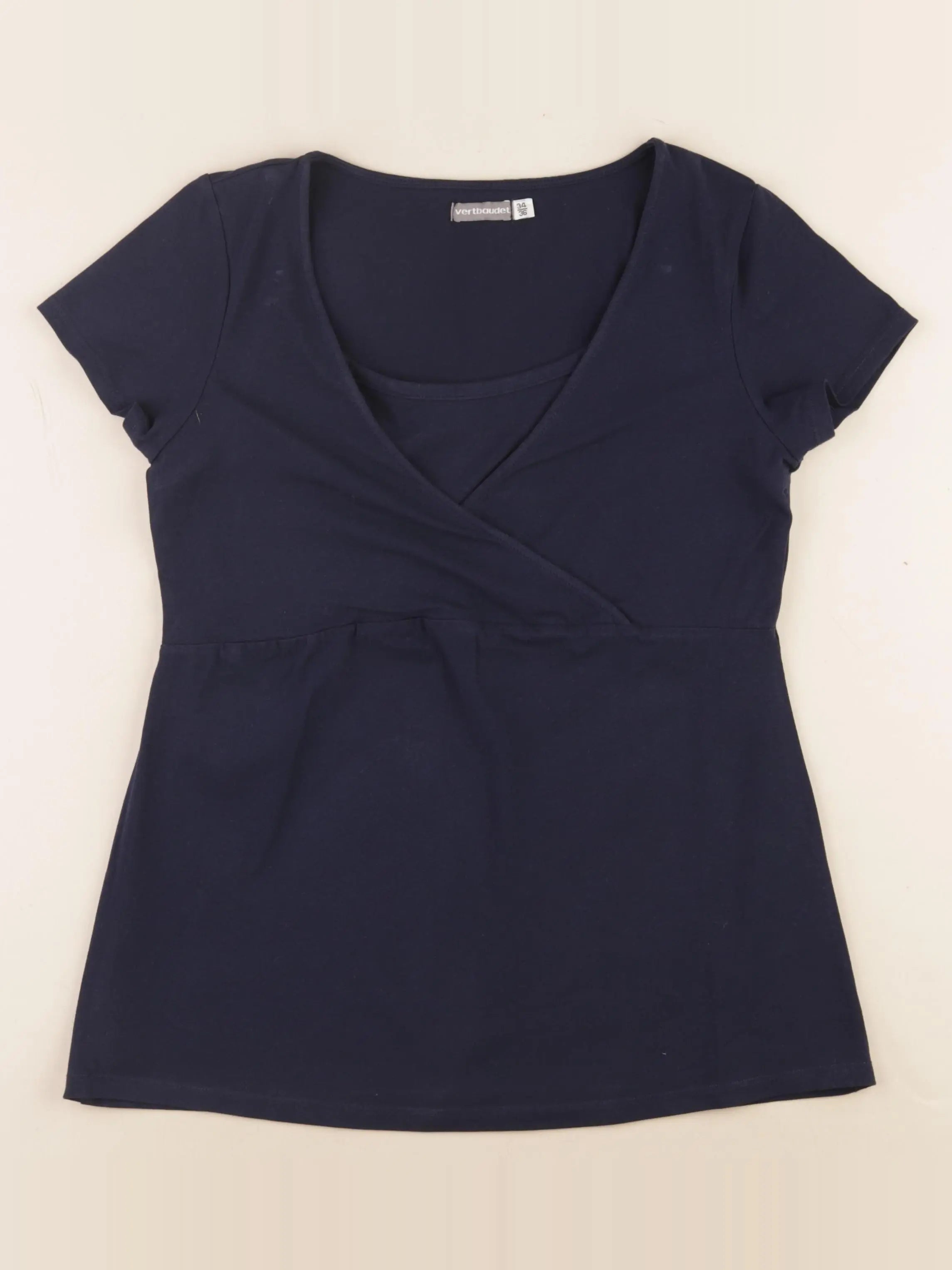 Vertbaudet - tee-shirt grossesse, allaitement bleu - 34 à 36