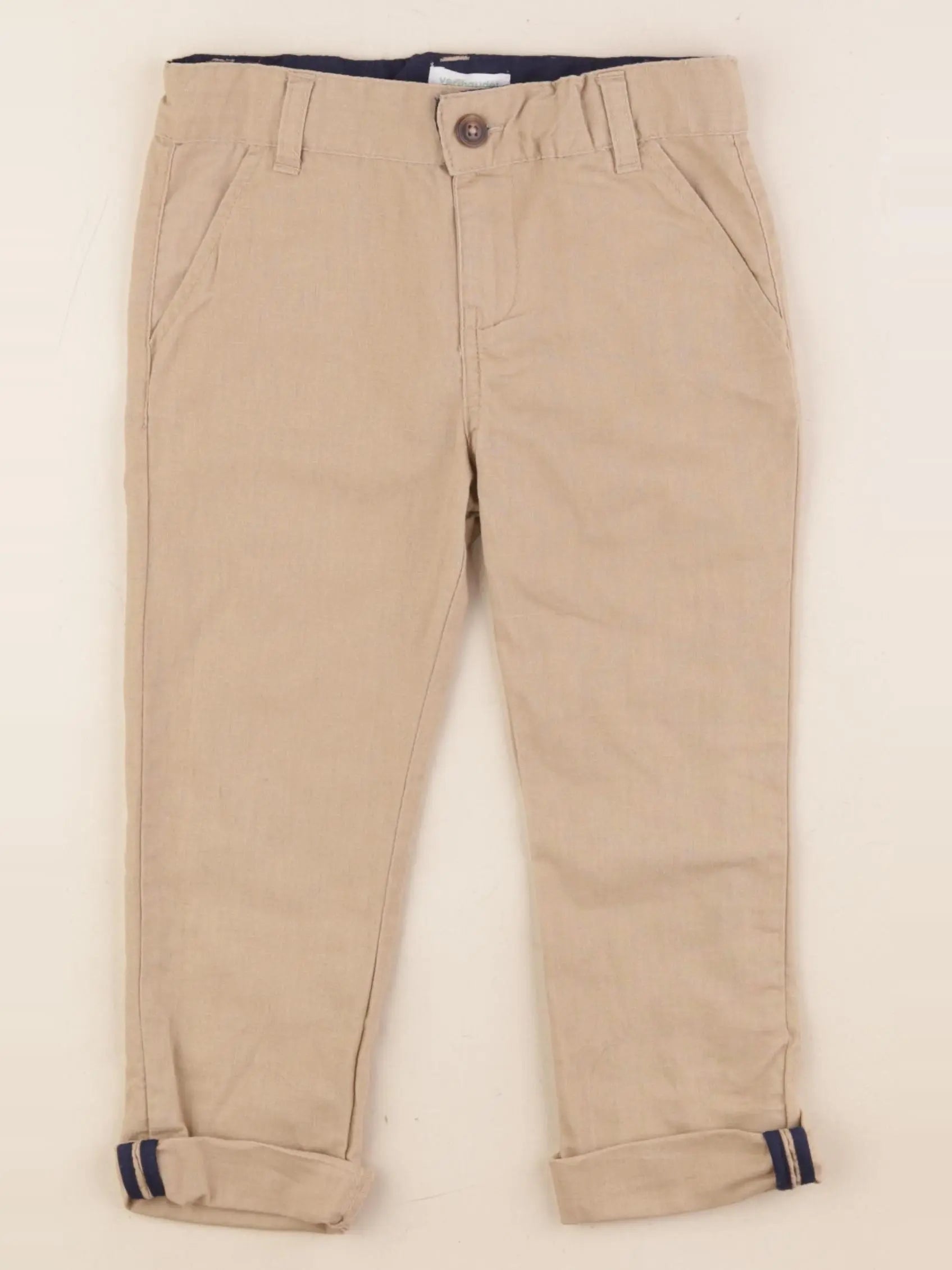 Vertbaudet - pantalon beige - 4 ans