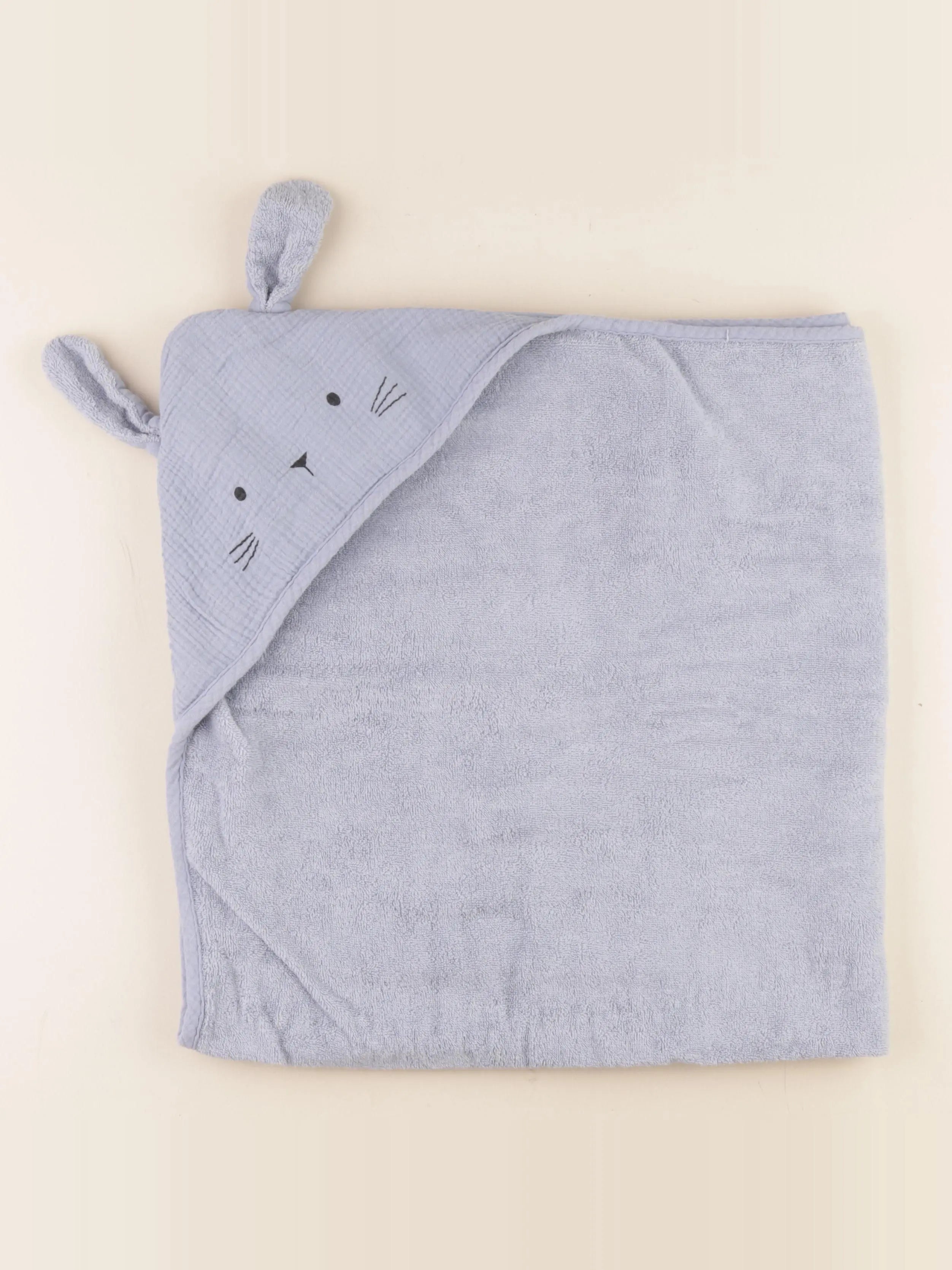 Vertbaudet - cape de bain bleu - 0/12 mois