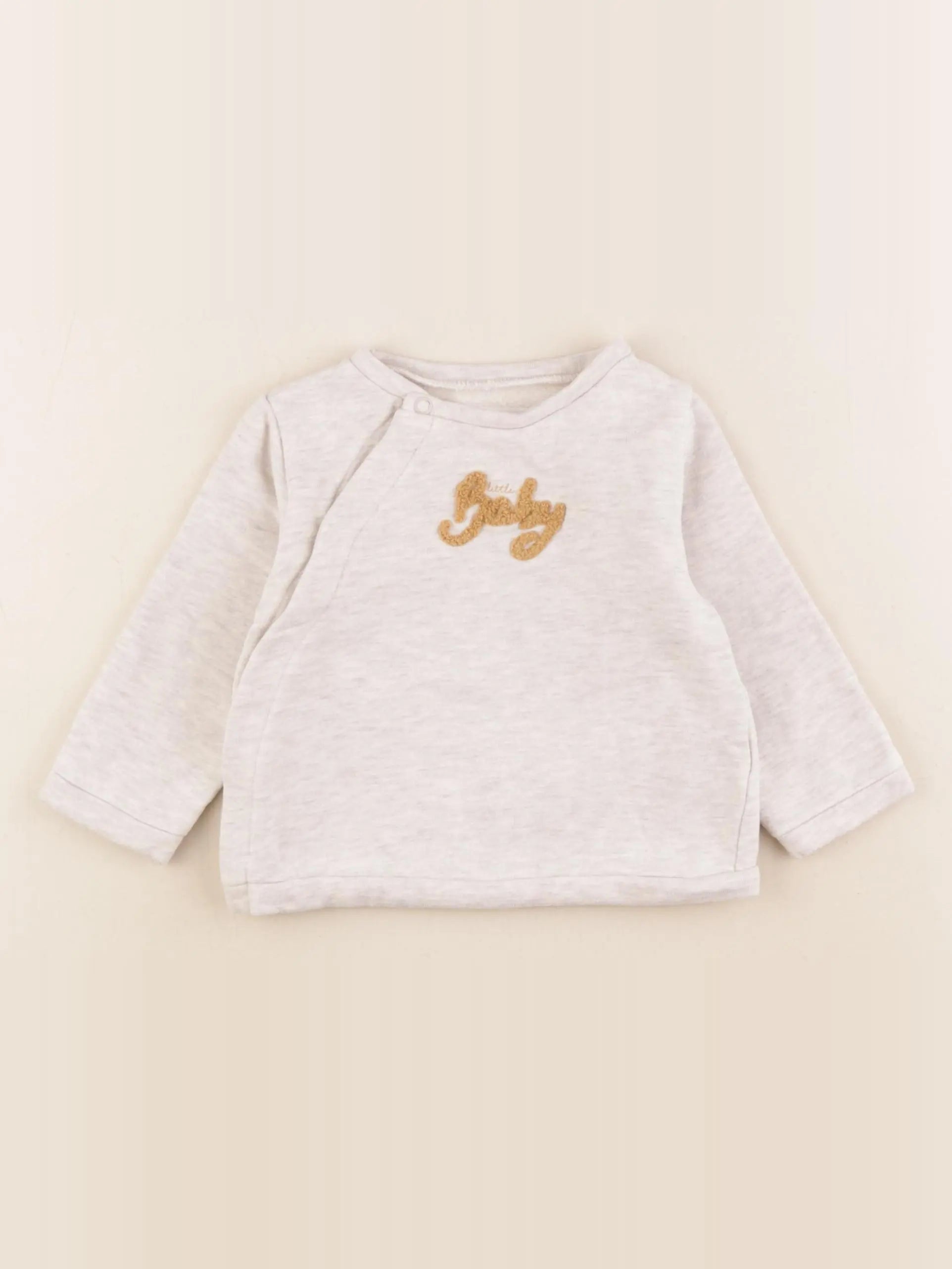 Vertbaudet - sweat gris - 9 mois