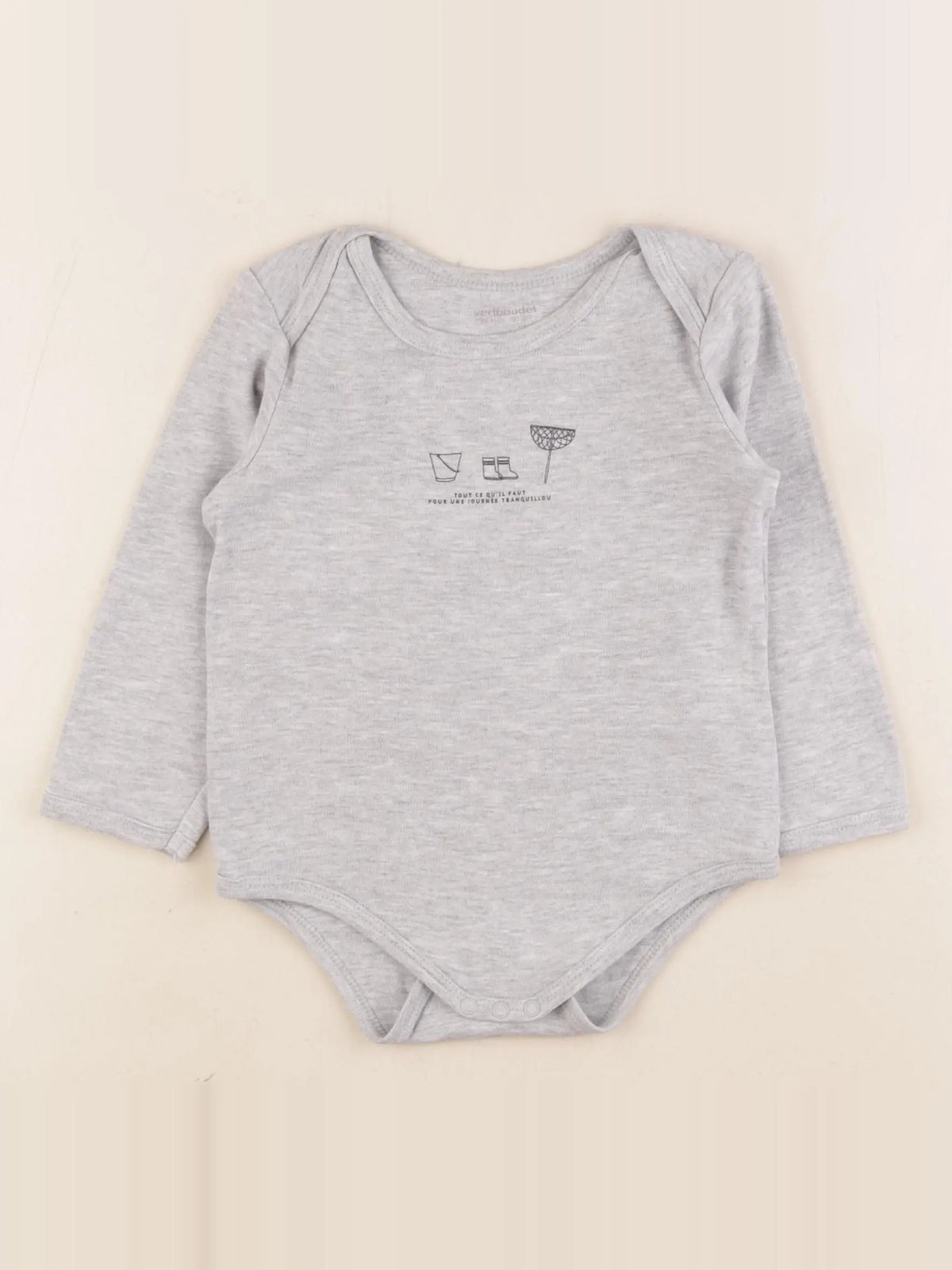 Vertbaudet - body gris - 36 mois