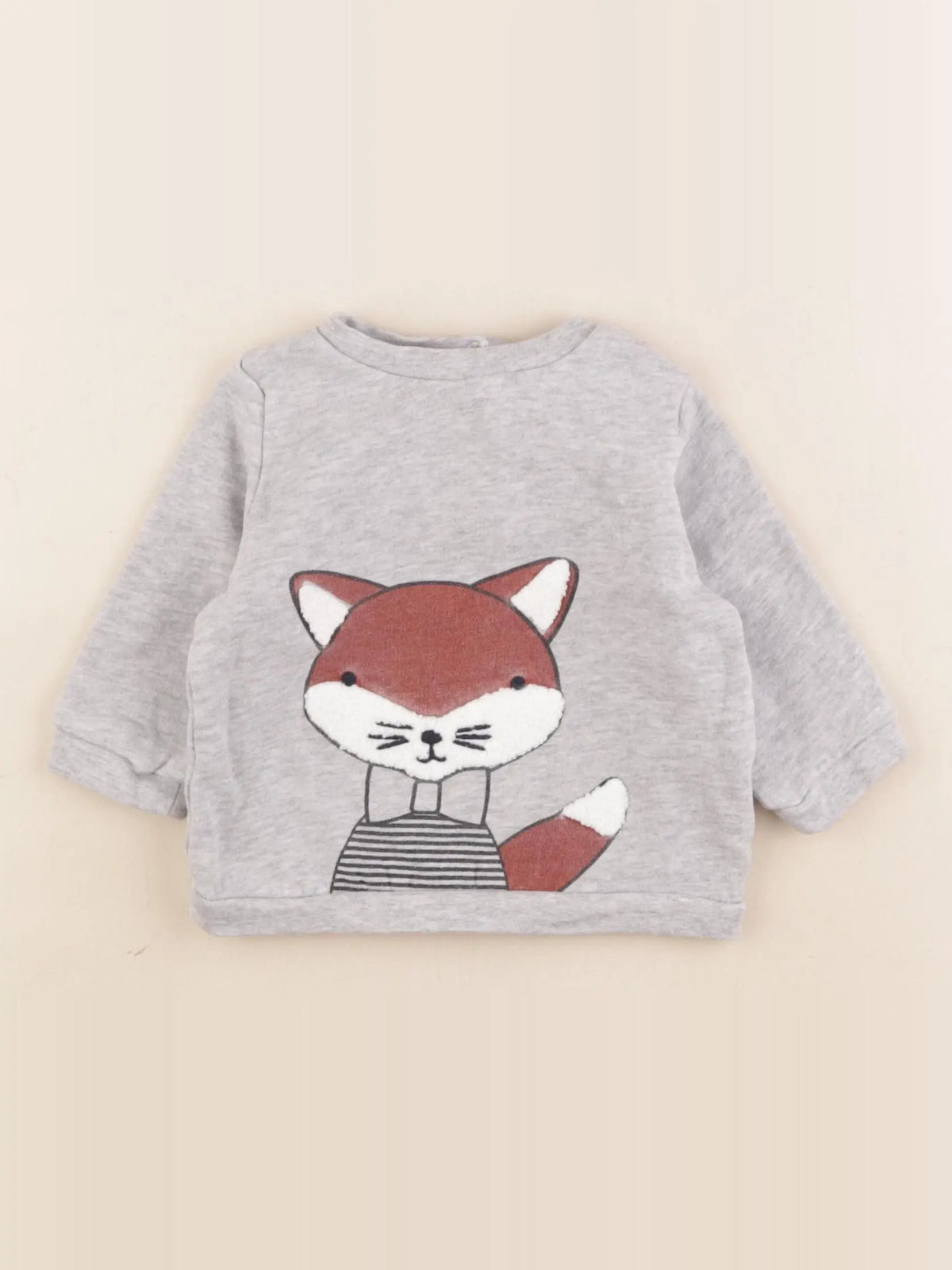 Vertbaudet - sweat gris - 6 mois