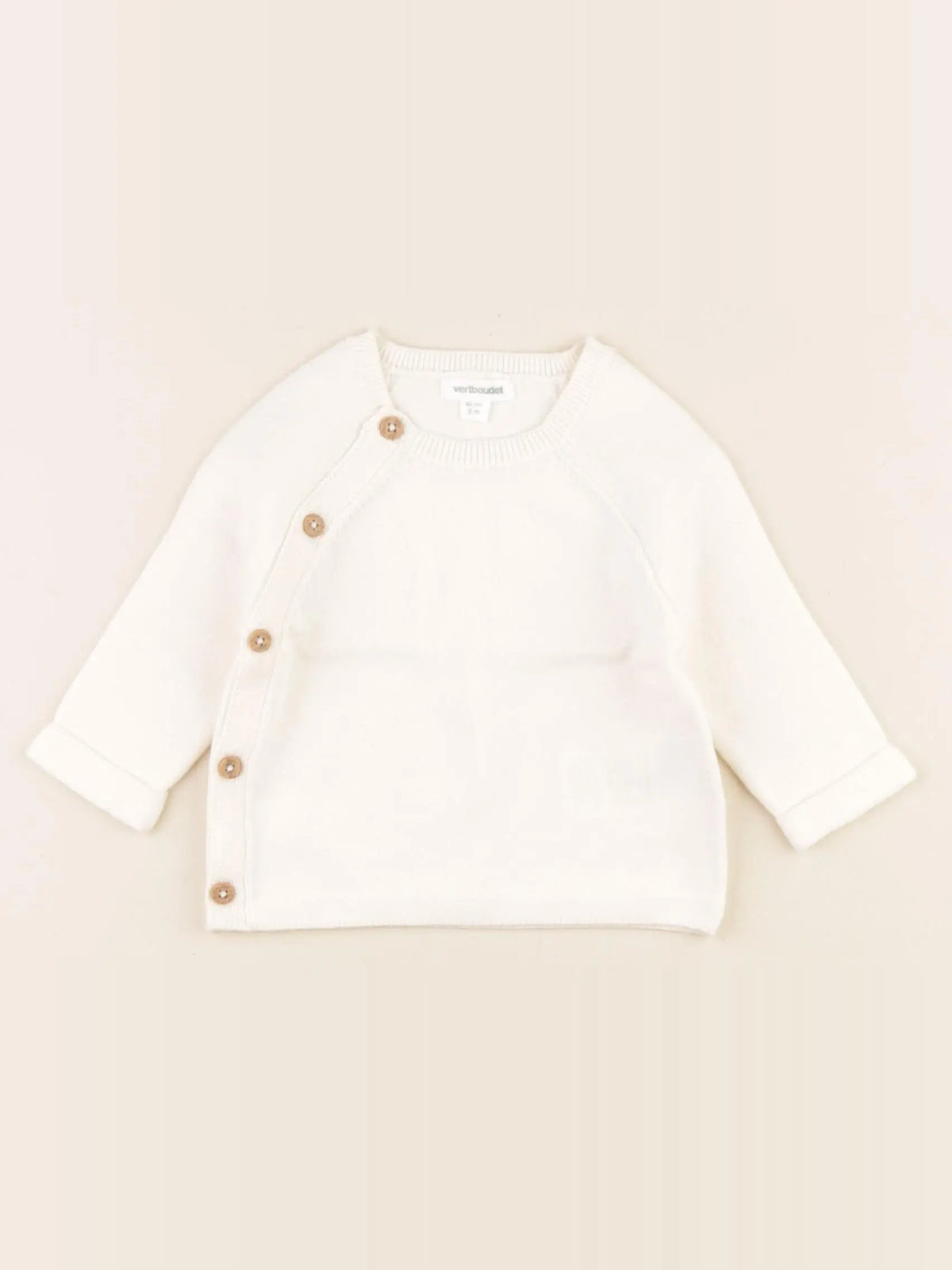 Vertbaudet - gilet beige - 3 mois