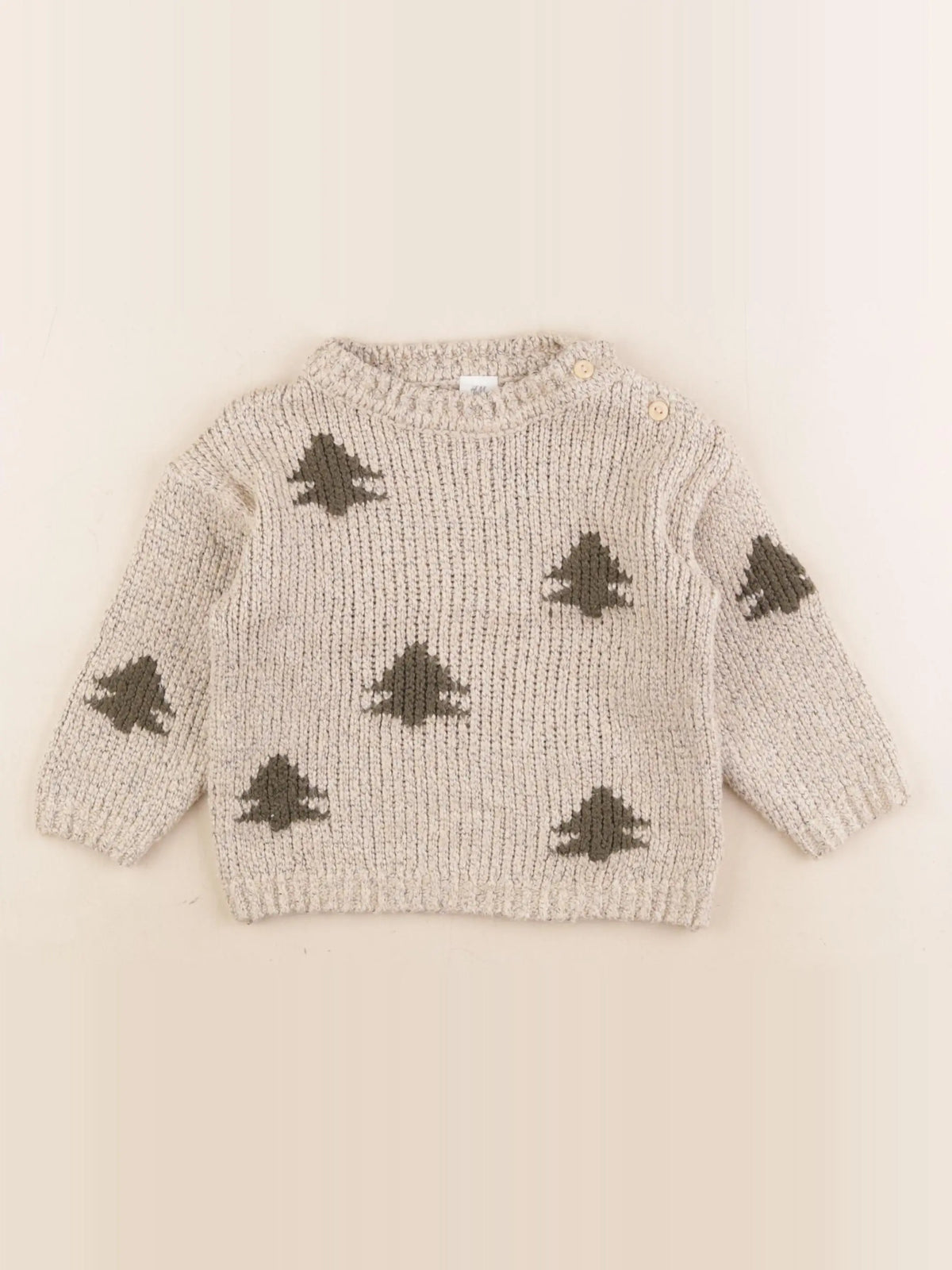 H&M - pull beige - 9/12 mois