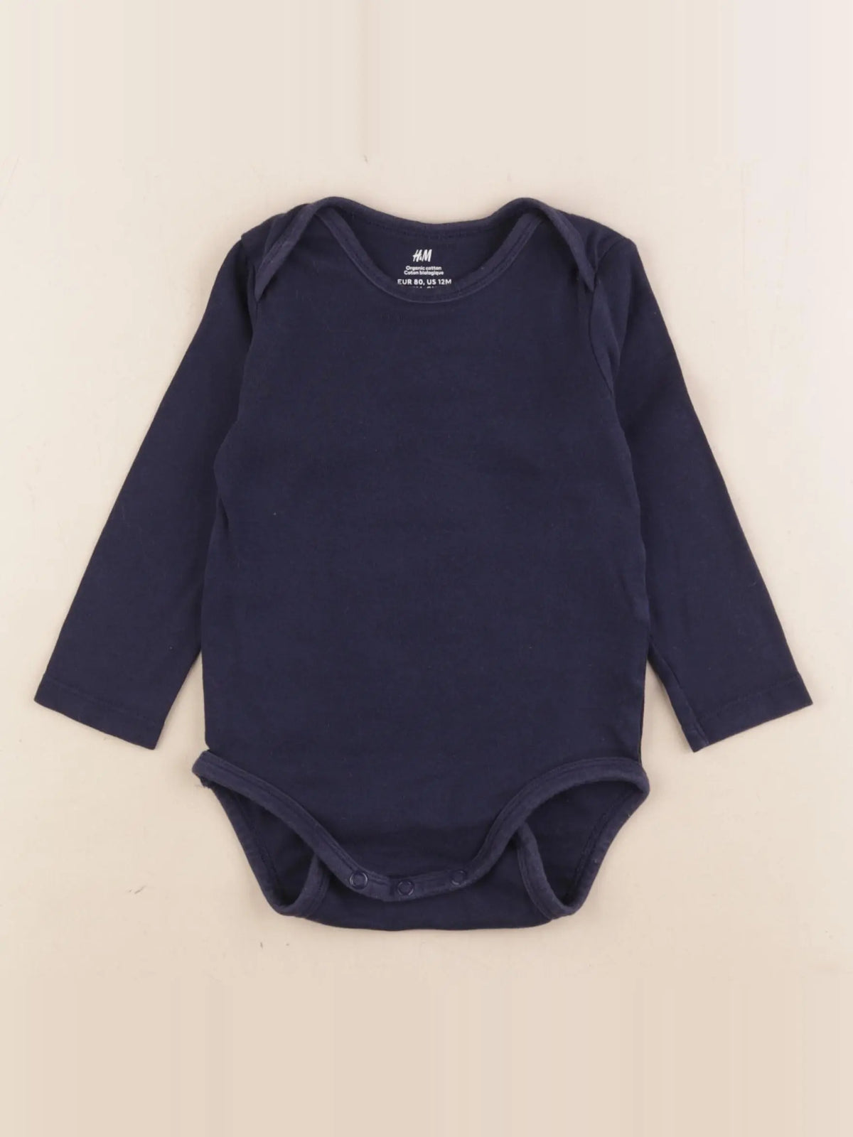H&M - body bleu - 9/12 mois