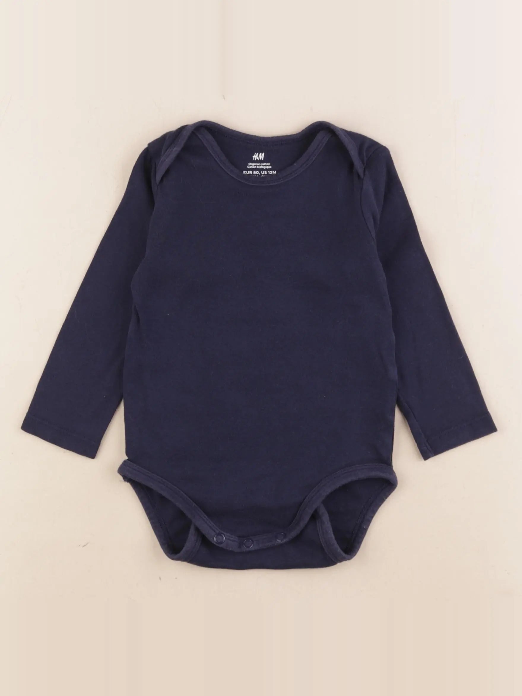 H&M - body bleu - 9/12 mois