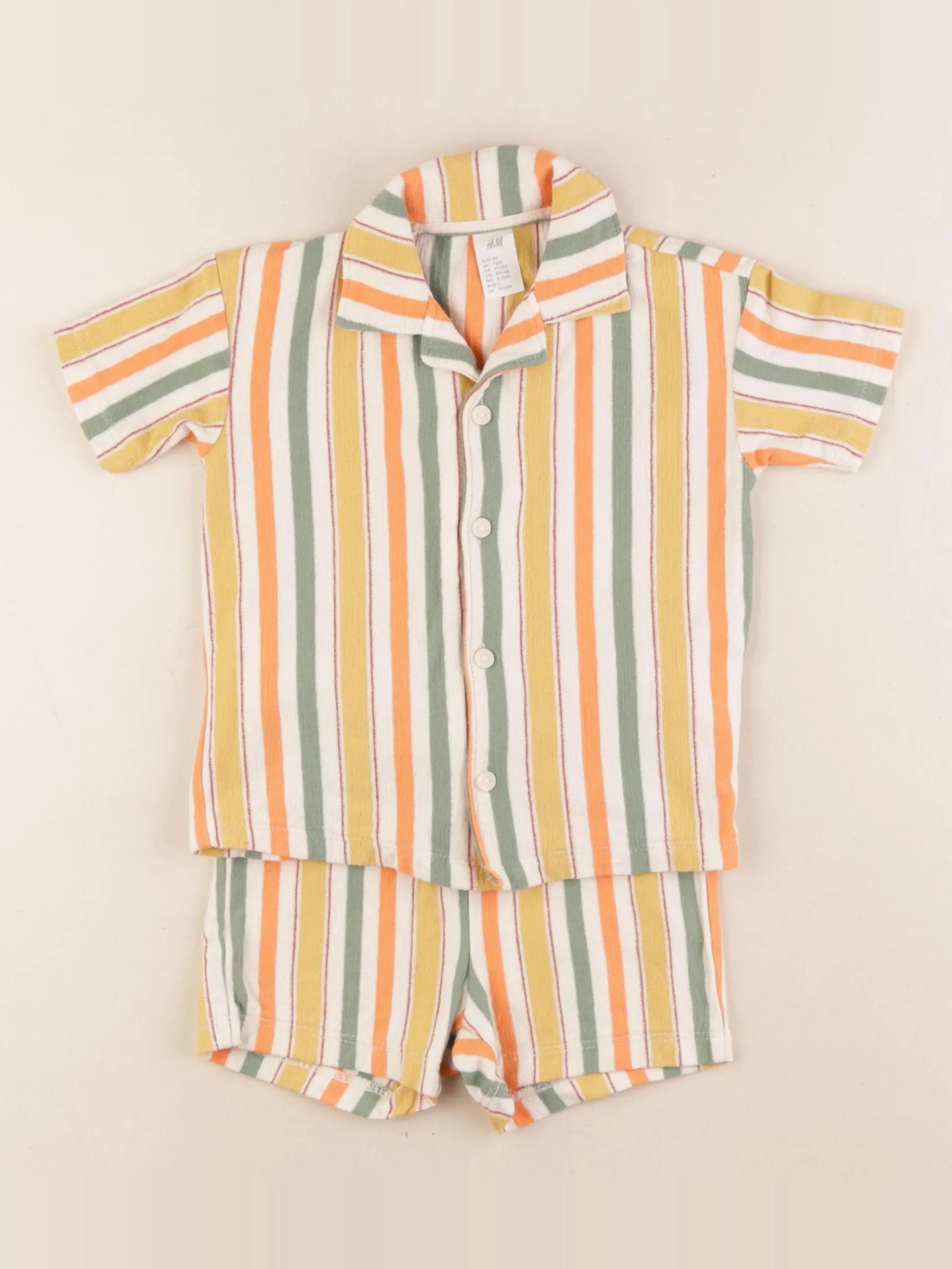 H&M - ensemble multicolore - 9/12 mois
