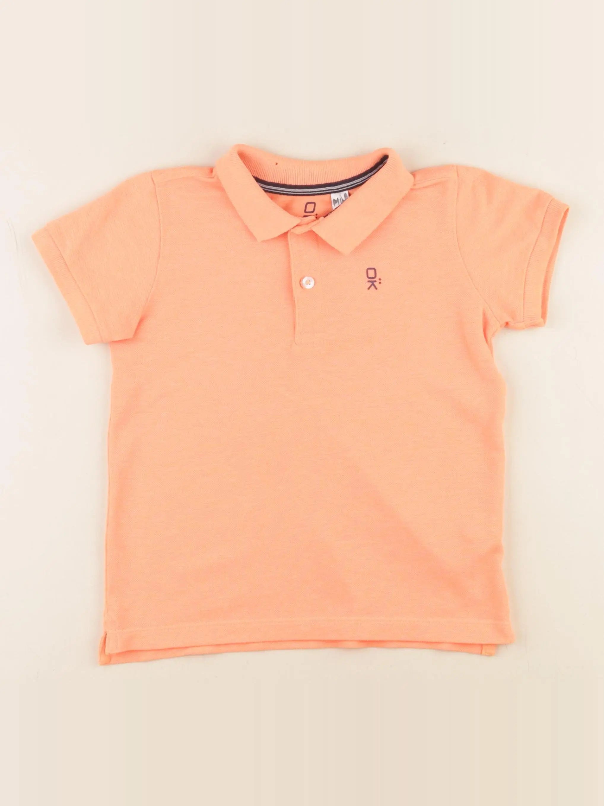 Okaidi - polo orange fluo - 5 ans