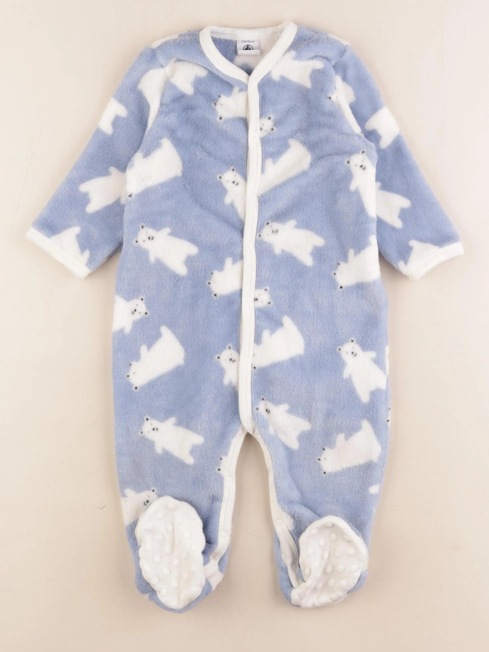 Petit Bateau - sur-pyjama bleu - 12 mois
