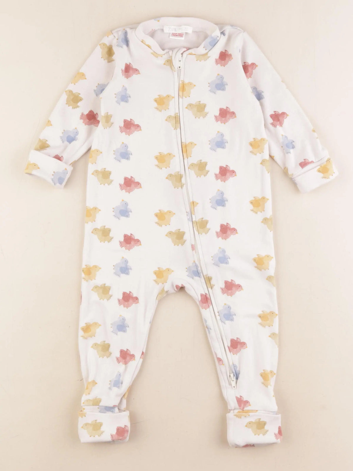 Zara - pyjama coton beige, multicolore - 9/12 mois