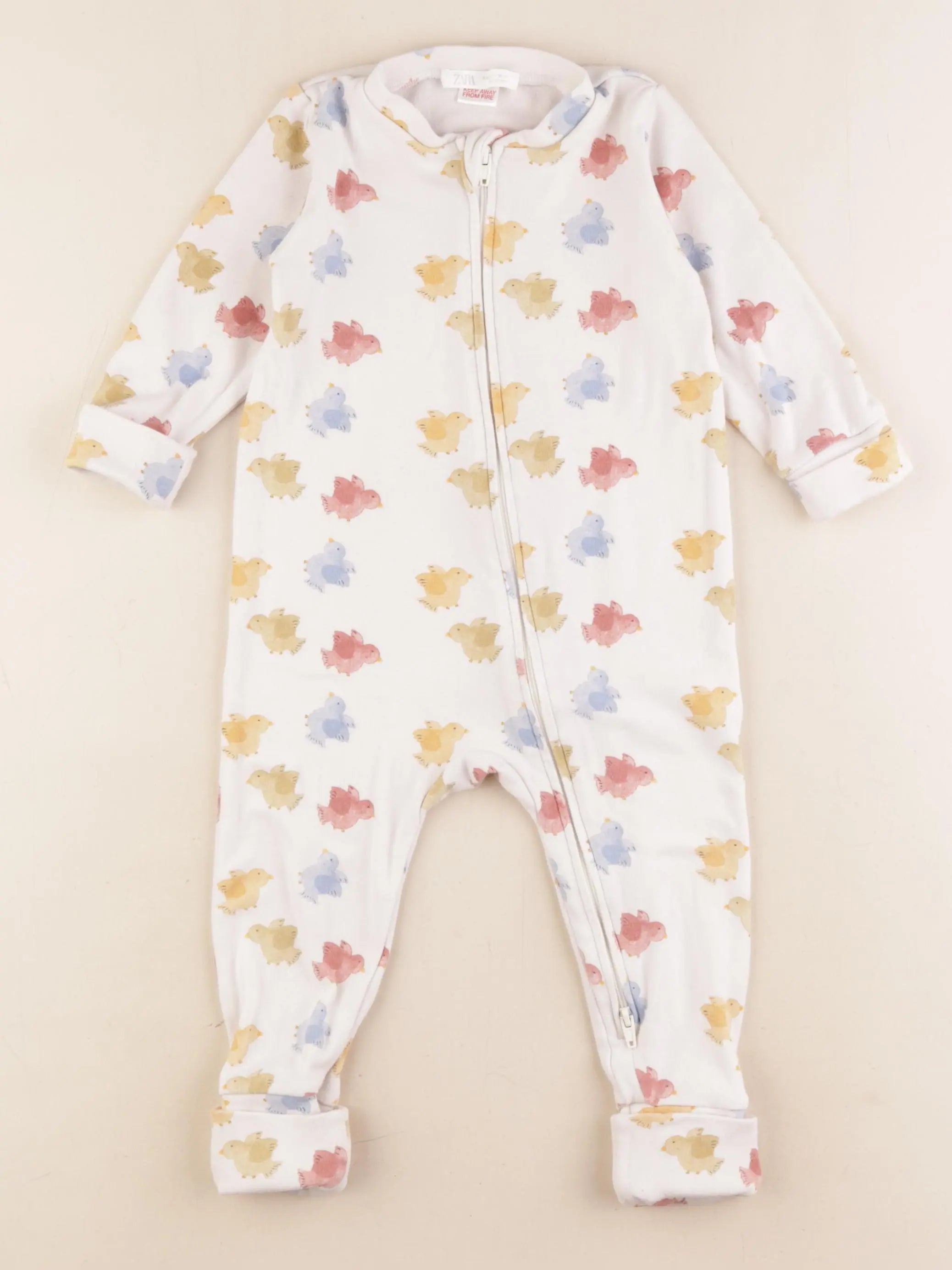 Zara - pyjama coton beige, multicolore - 9/12 mois