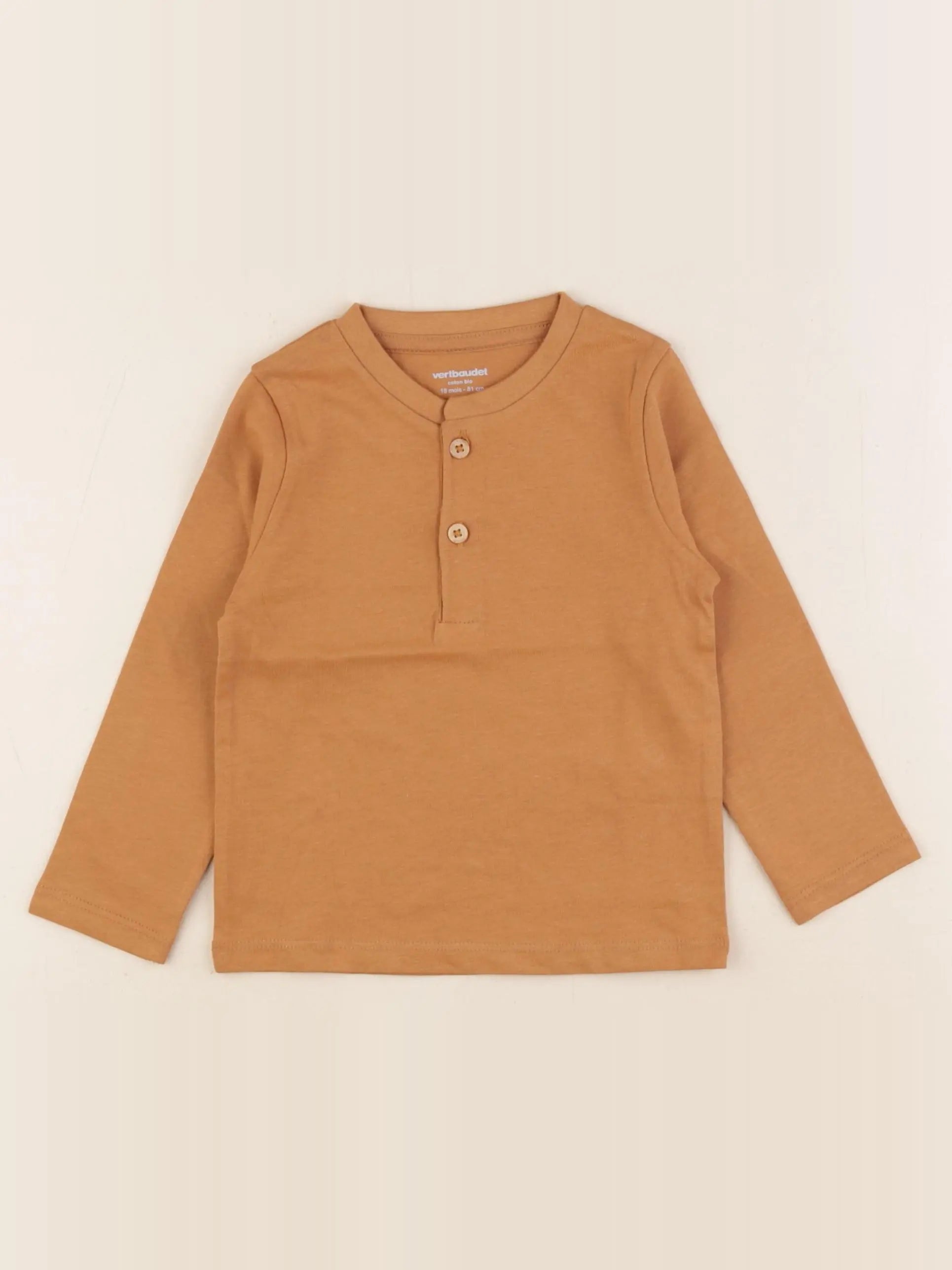 Vertbaudet - tee-shirt marron - 18 mois