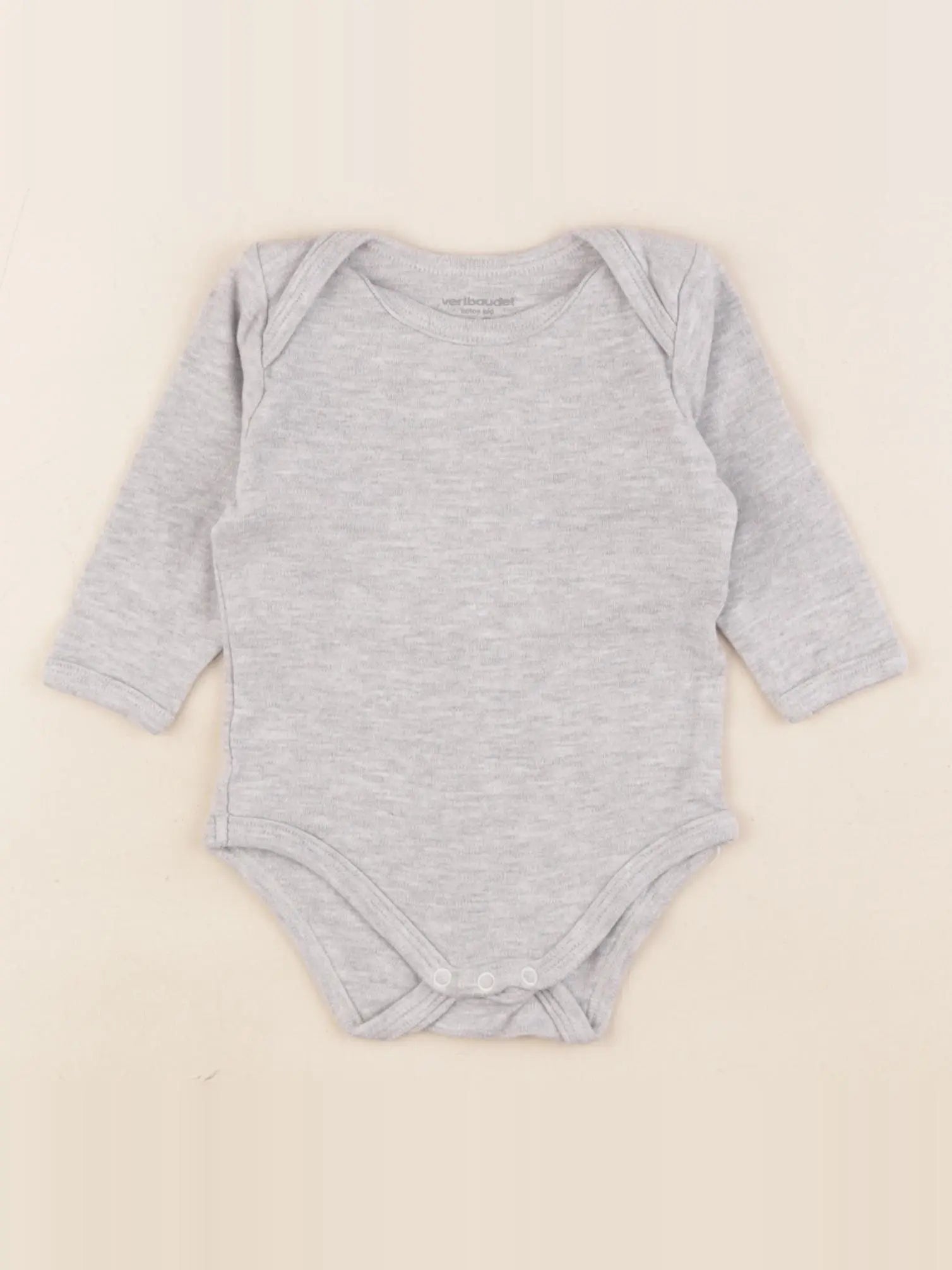 Vertbaudet - body gris - 6 mois
