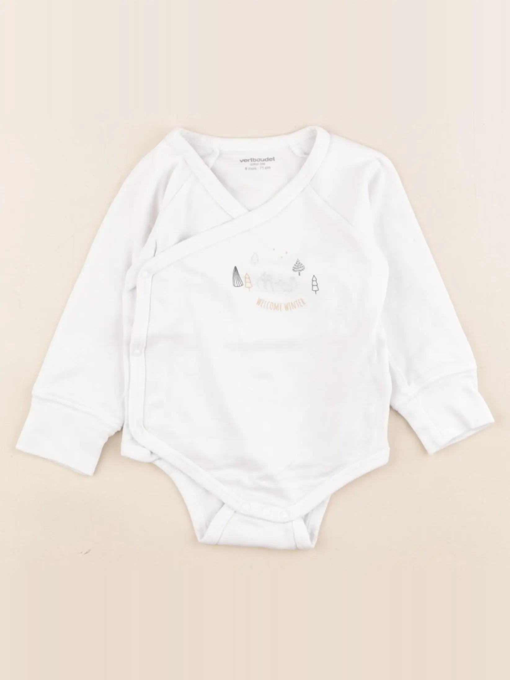 Vertbaudet - body blanc - 9 mois