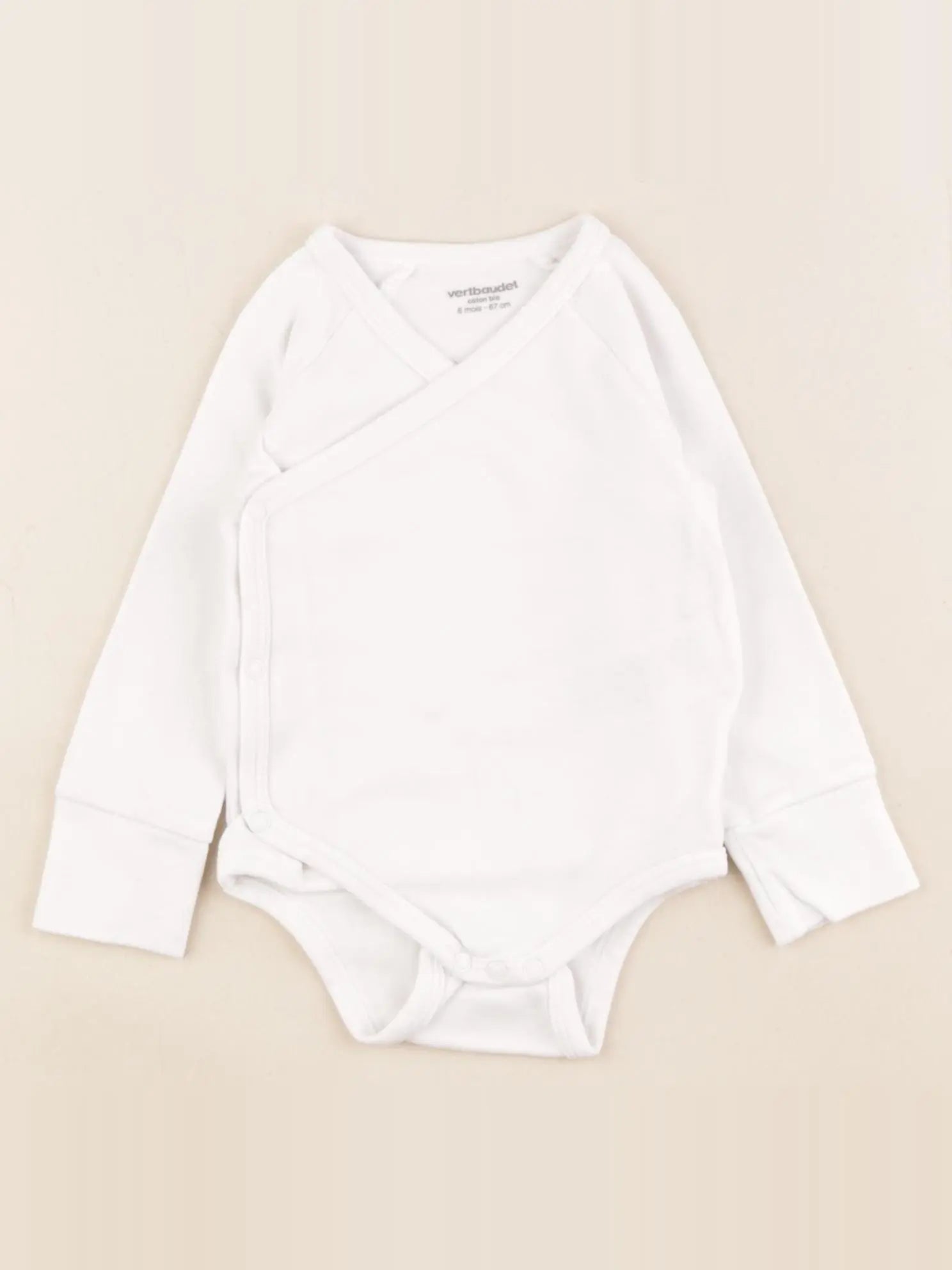Vertbaudet - body blanc - 6 mois
