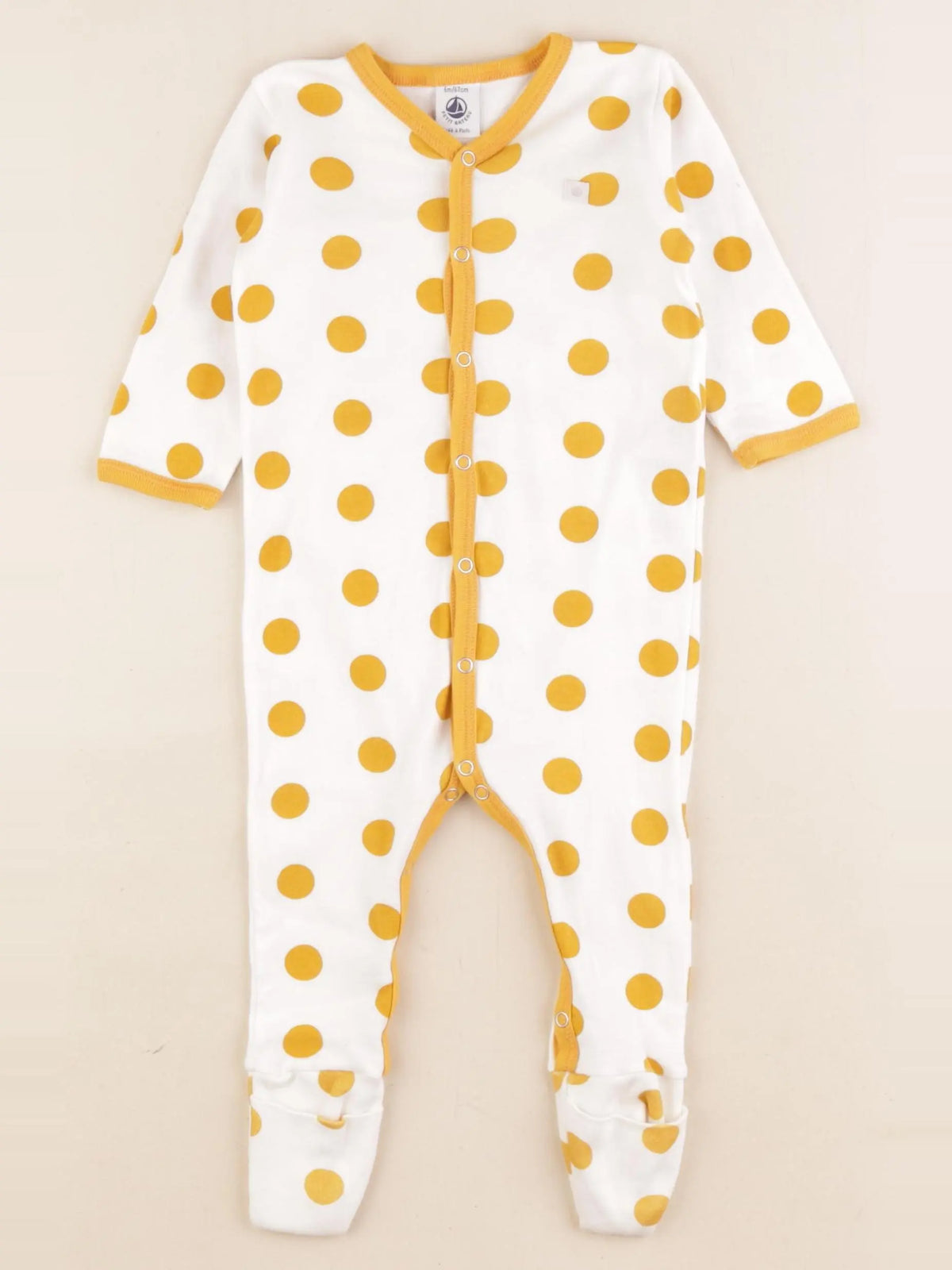 Petit Bateau - pyjama coton jaune - 6 mois