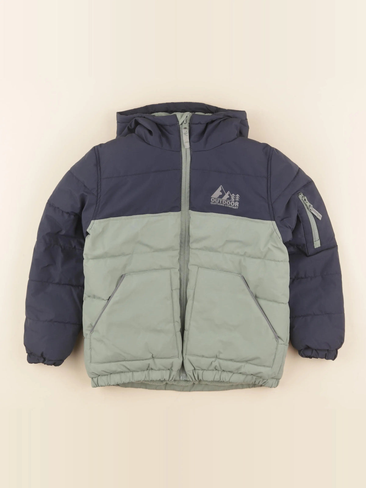 Vertbaudet - doudoune bleu, vert - 7 ans