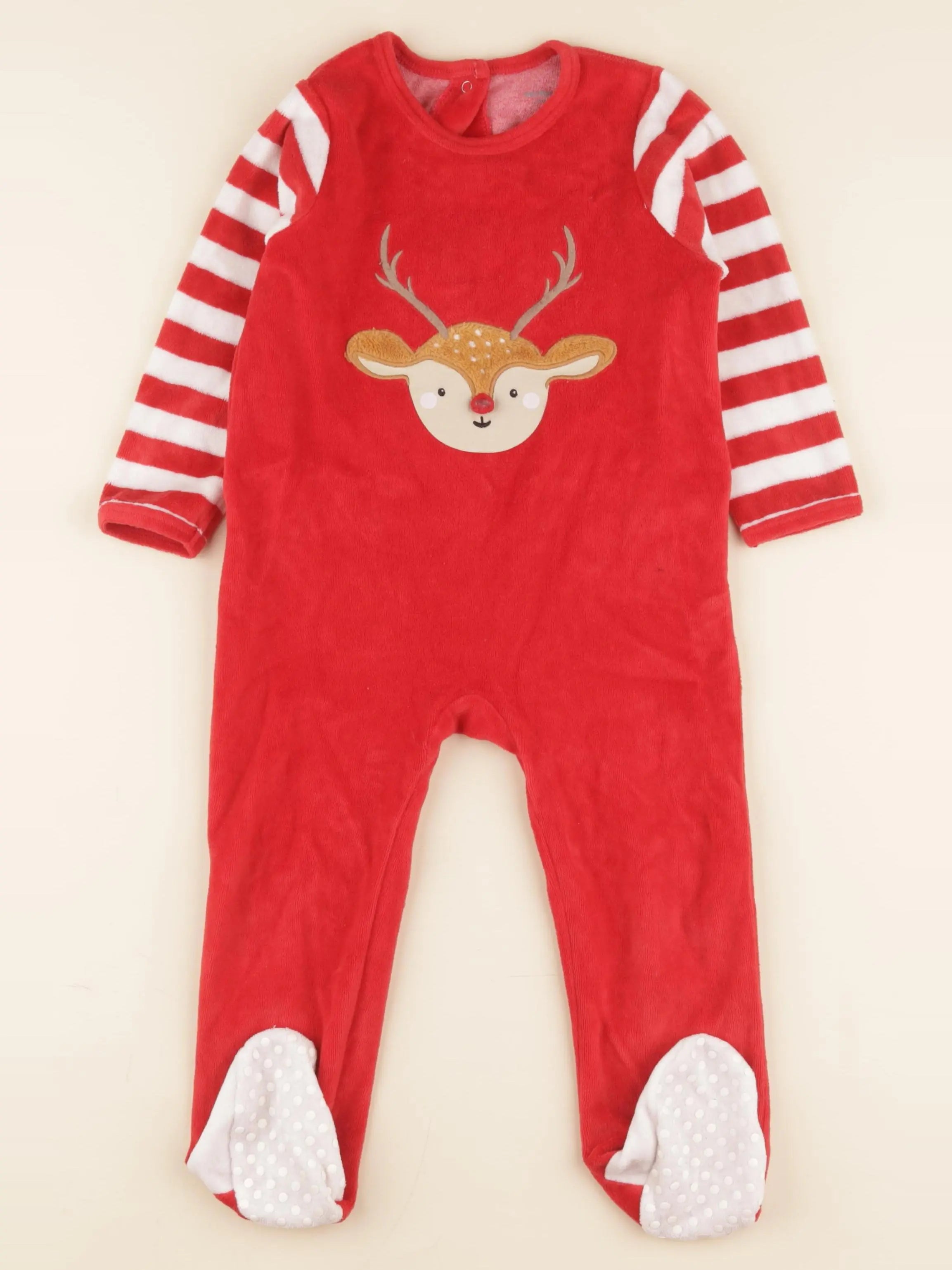 Vertbaudet - pyjama velours rouge - 2 ans