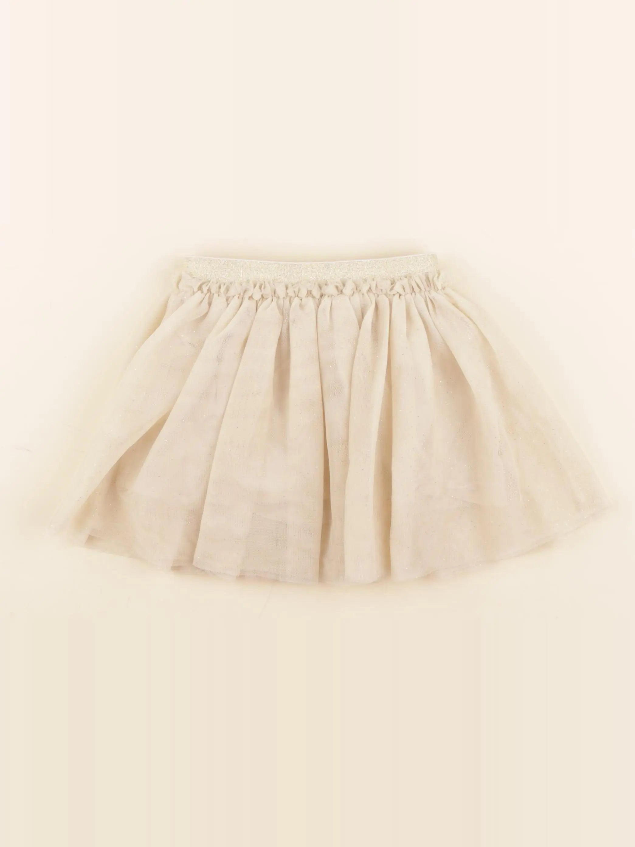 Vertbaudet - jupe beige, or - 24 mois