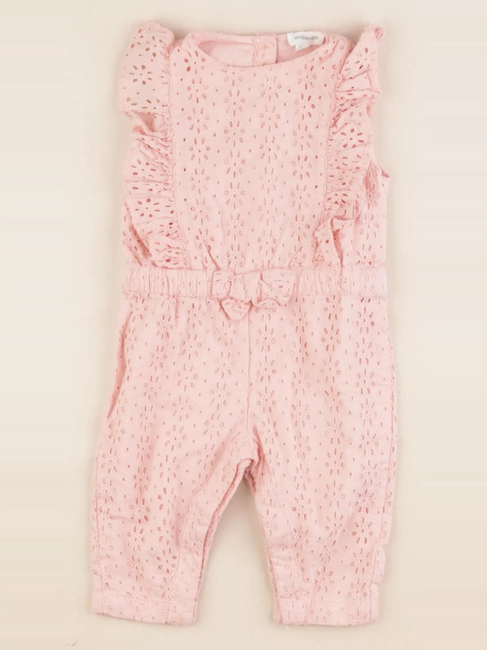 Vertbaudet - combinaison rose - 6 mois