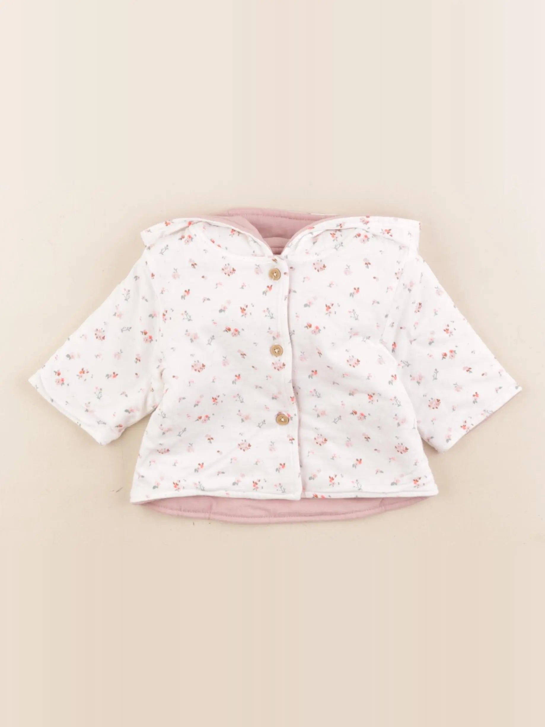 Vertbaudet - veste blanc - 0/1 mois