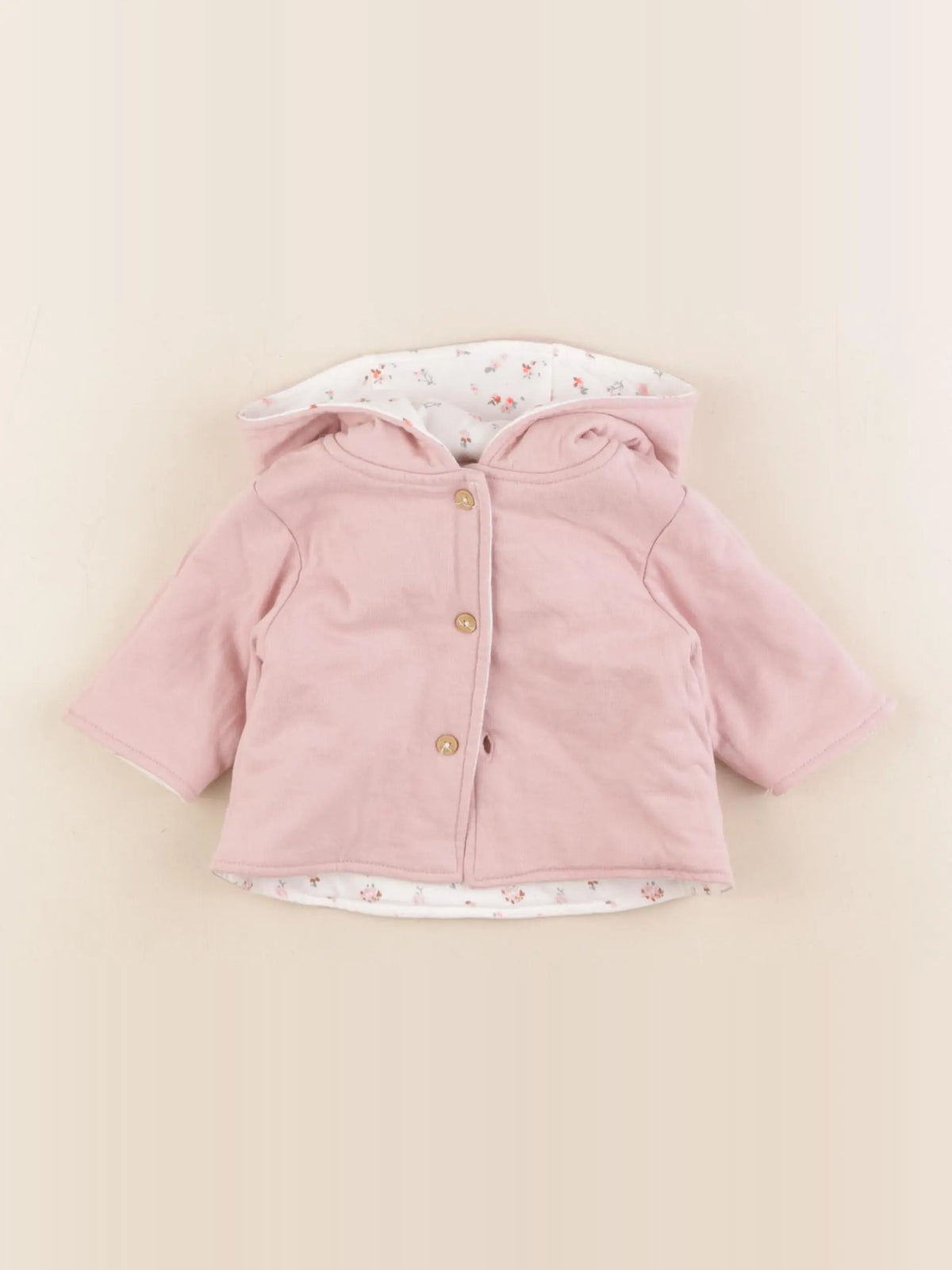 Vertbaudet - veste blanc - 0/1 mois