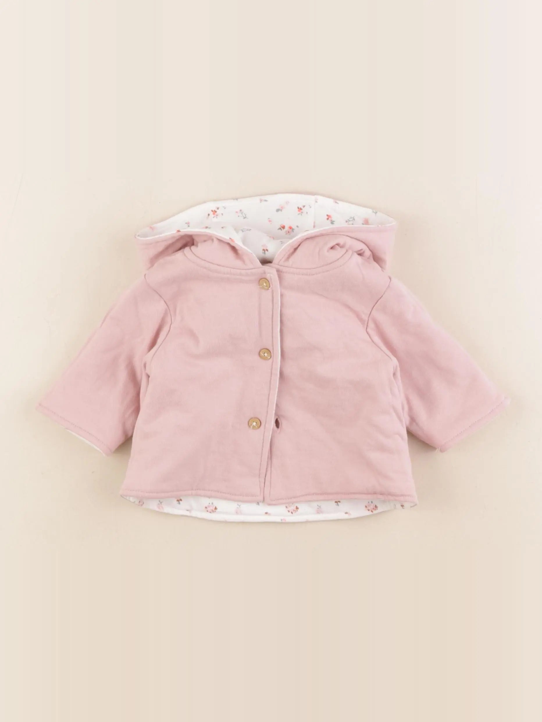 Vertbaudet - veste blanc - 0/1 mois