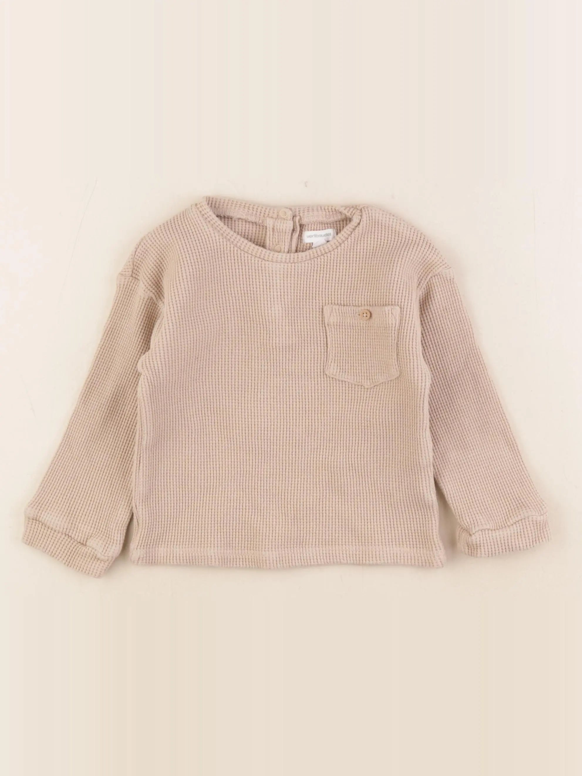 Vertbaudet - tee-shirt beige - 3 ans
