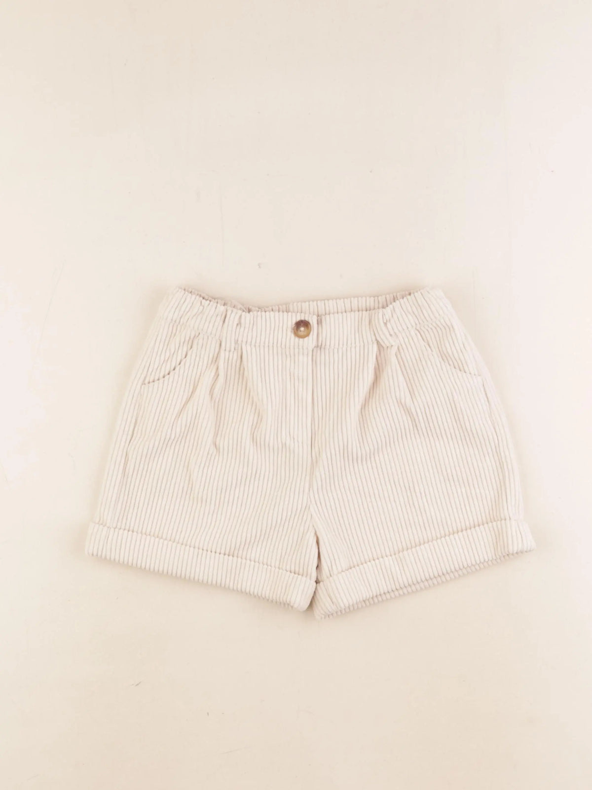 Vertbaudet - short beige - 7 ans
