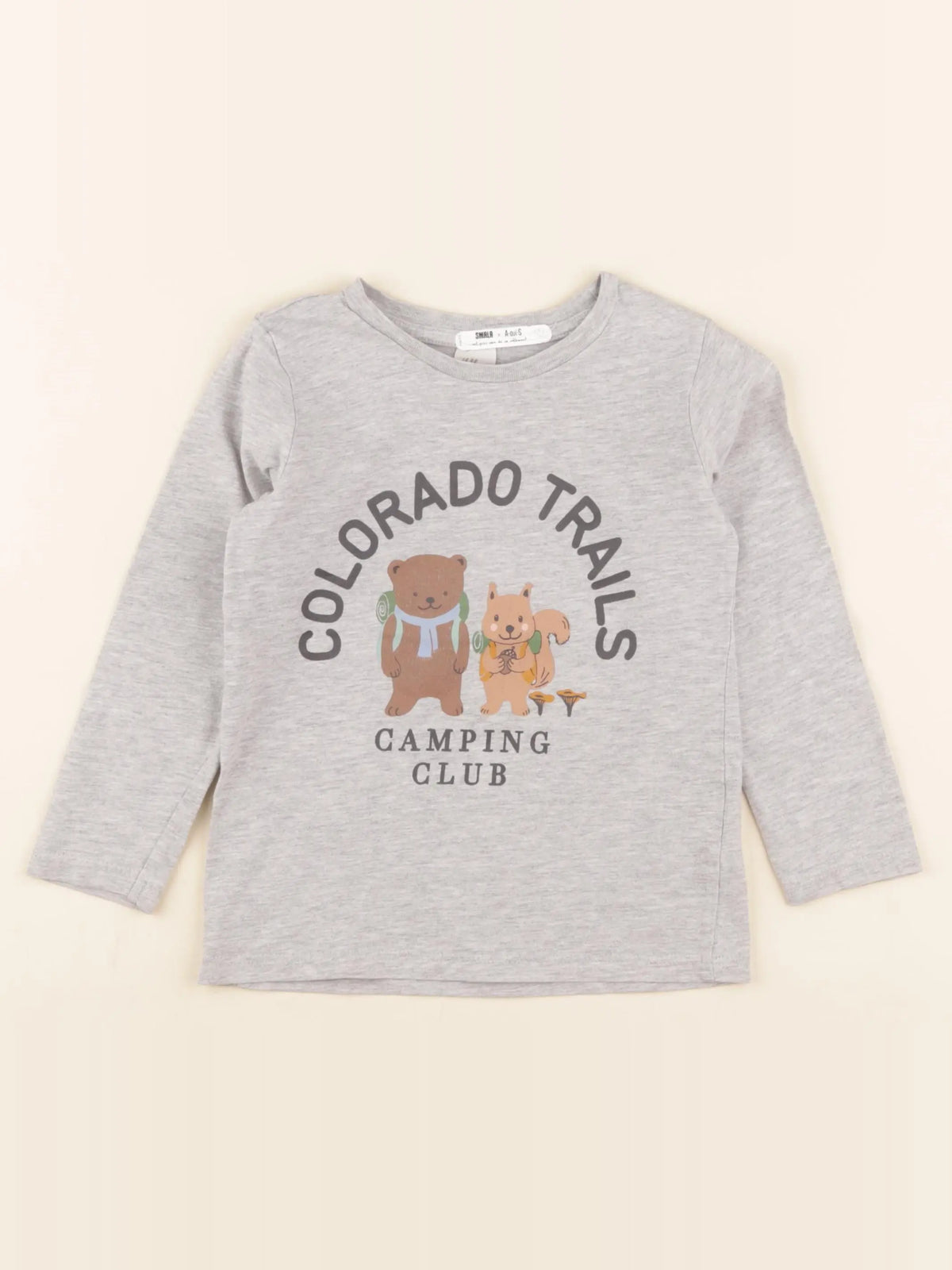 H&M - tee-shirt gris - 3/4 ans