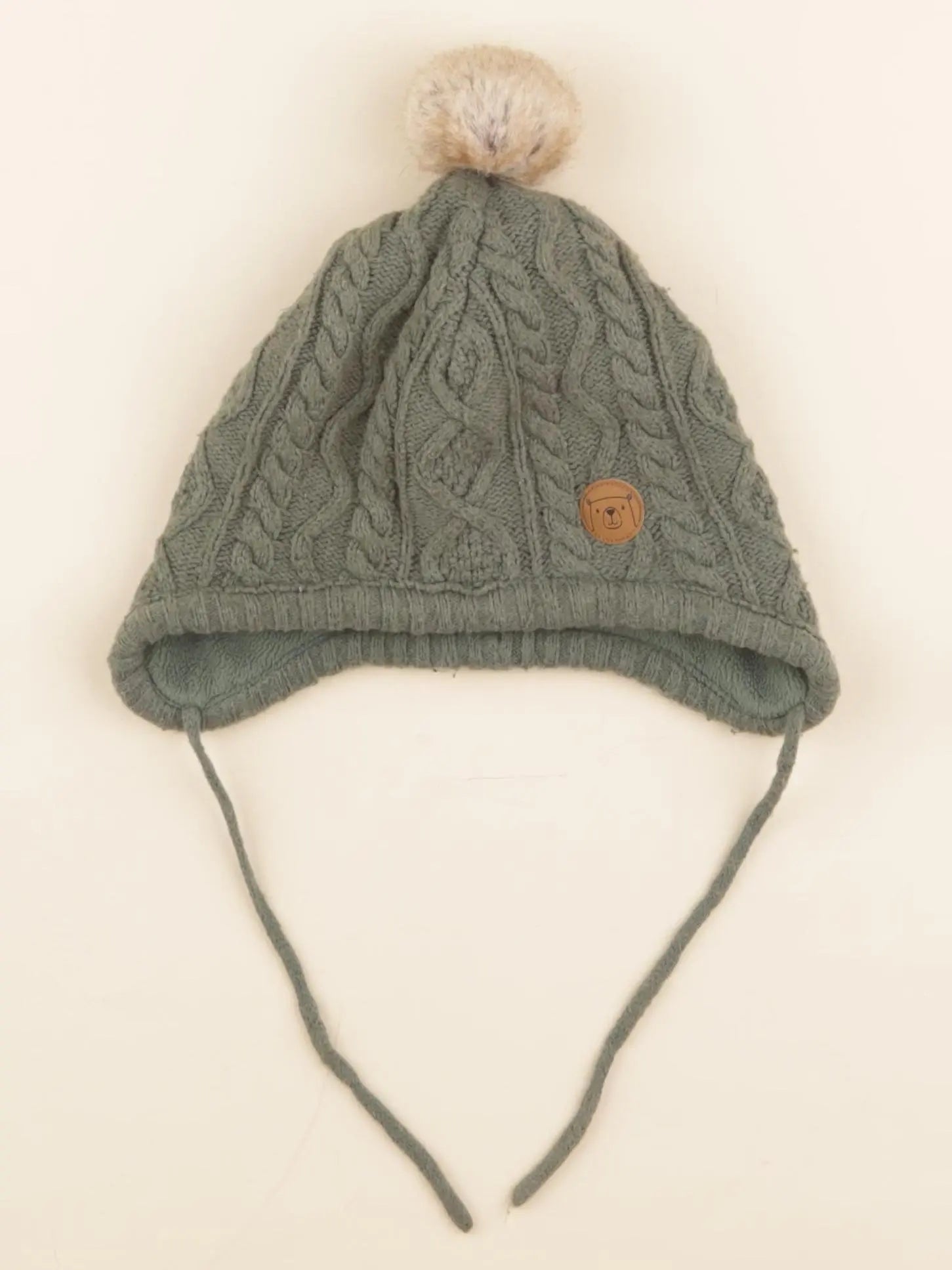 H&M - bonnet vert - 3/4 ans