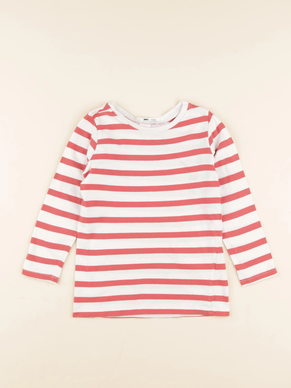 H&M - tee-shirt blanc, rouge - 3/4 ans