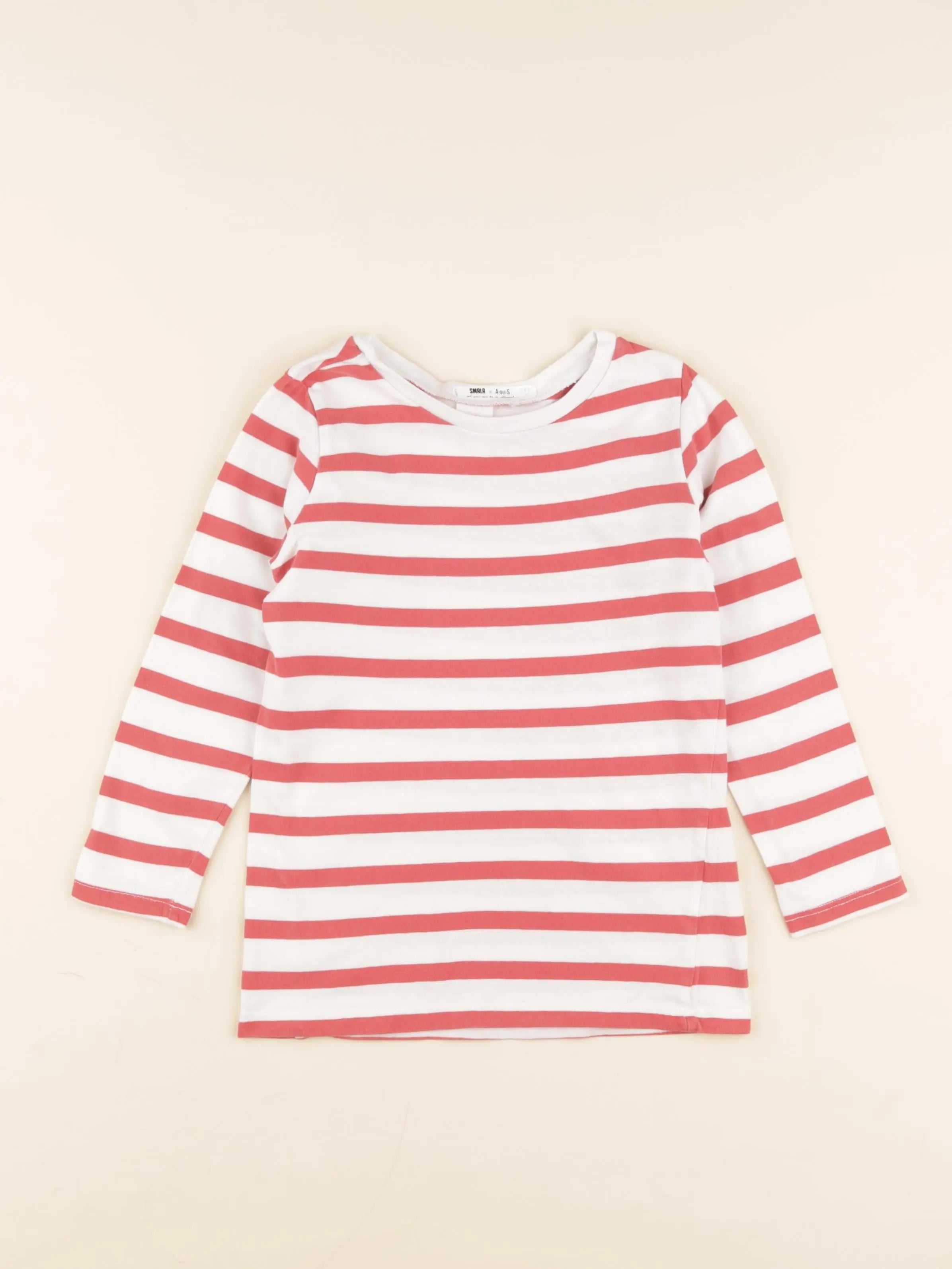 H&M - tee-shirt blanc, rouge - 3/4 ans