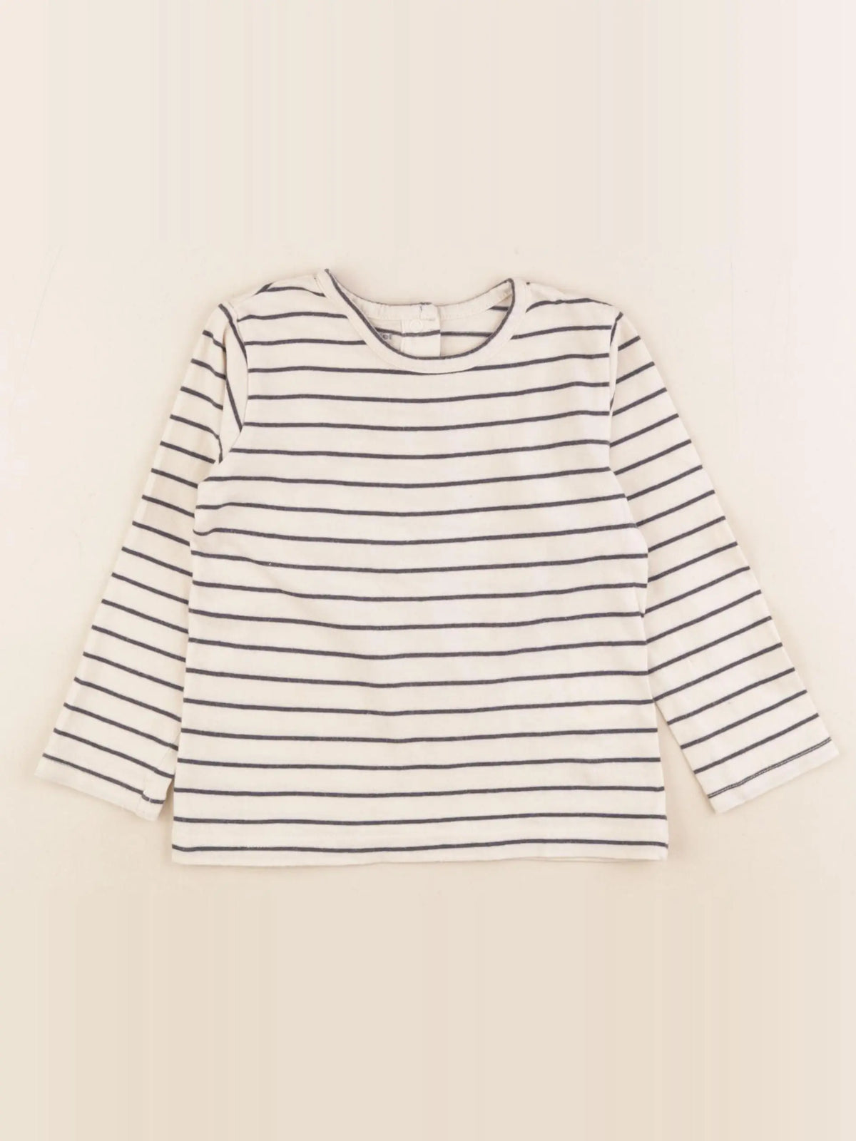 Vertbaudet - tee-shirt beige, bleu - 2 ans