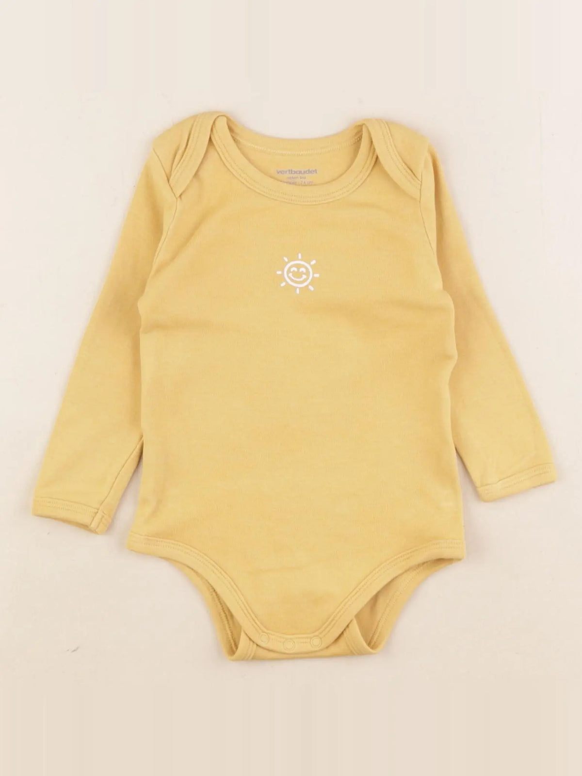 Vertbaudet - body jaune - 12 mois