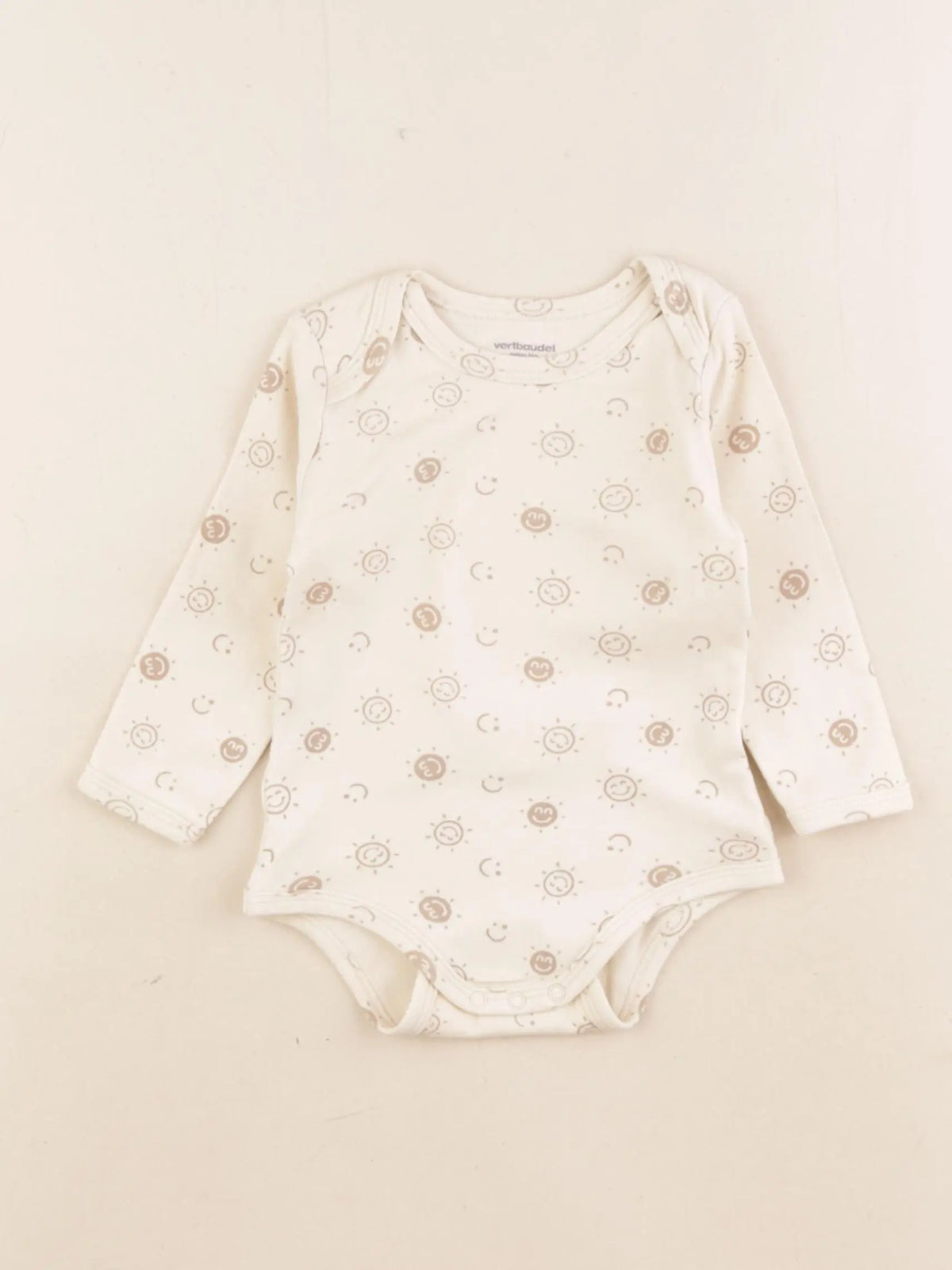Vertbaudet - body beige - 12 mois